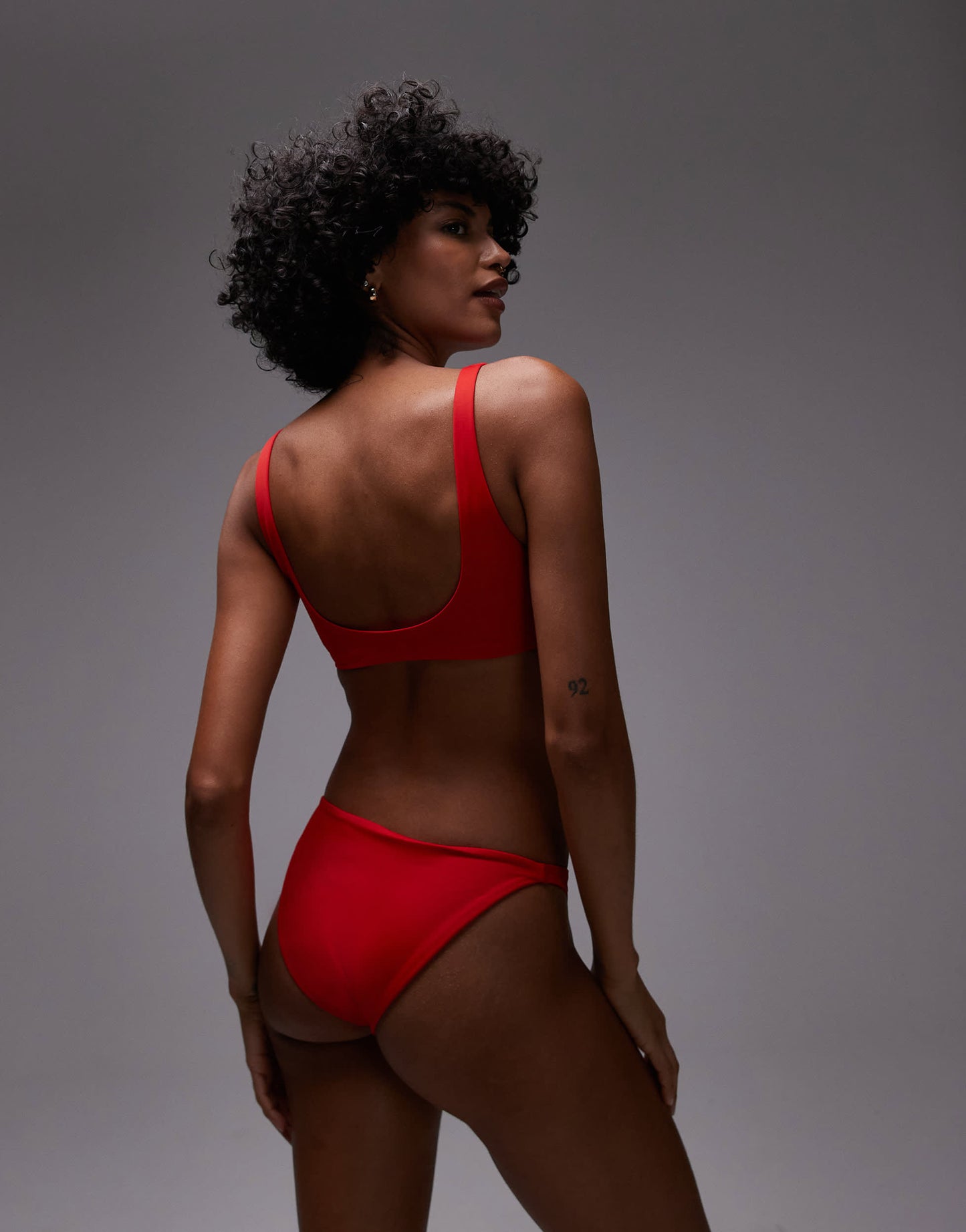 ARKET mix & match smock bikini bottom in red
