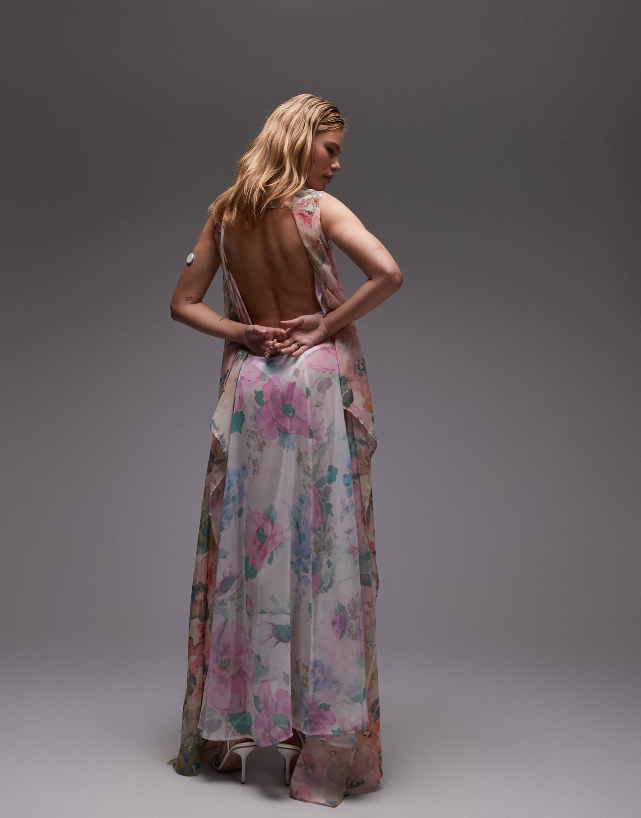ASOS DESIGN ultimate sheer chiffon maxi dress in mixed floral