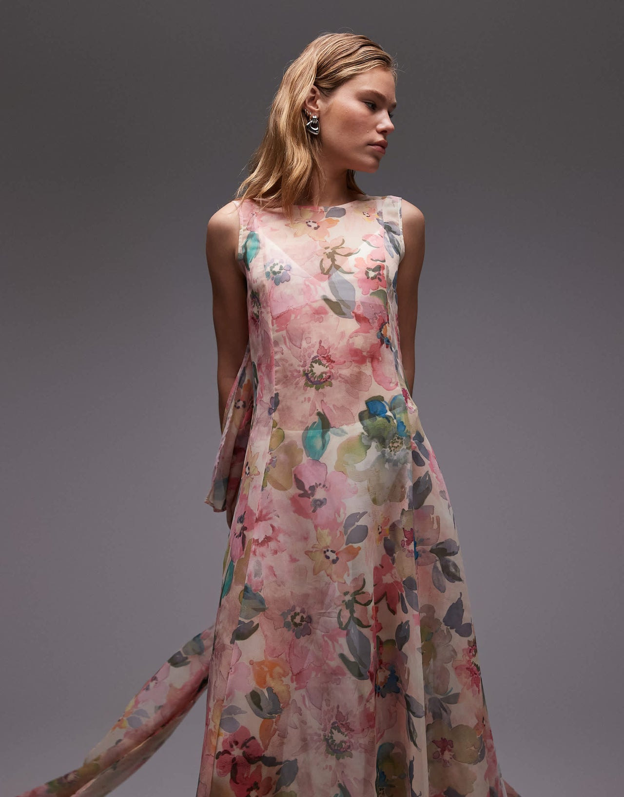 ASOS DESIGN ultimate sheer chiffon maxi dress in mixed floral