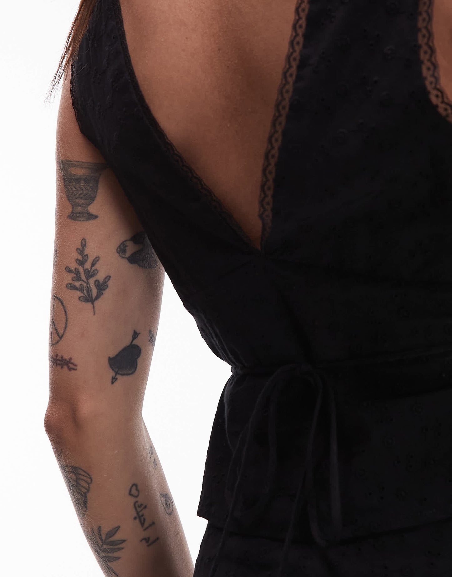 Nia celia fitted top in black