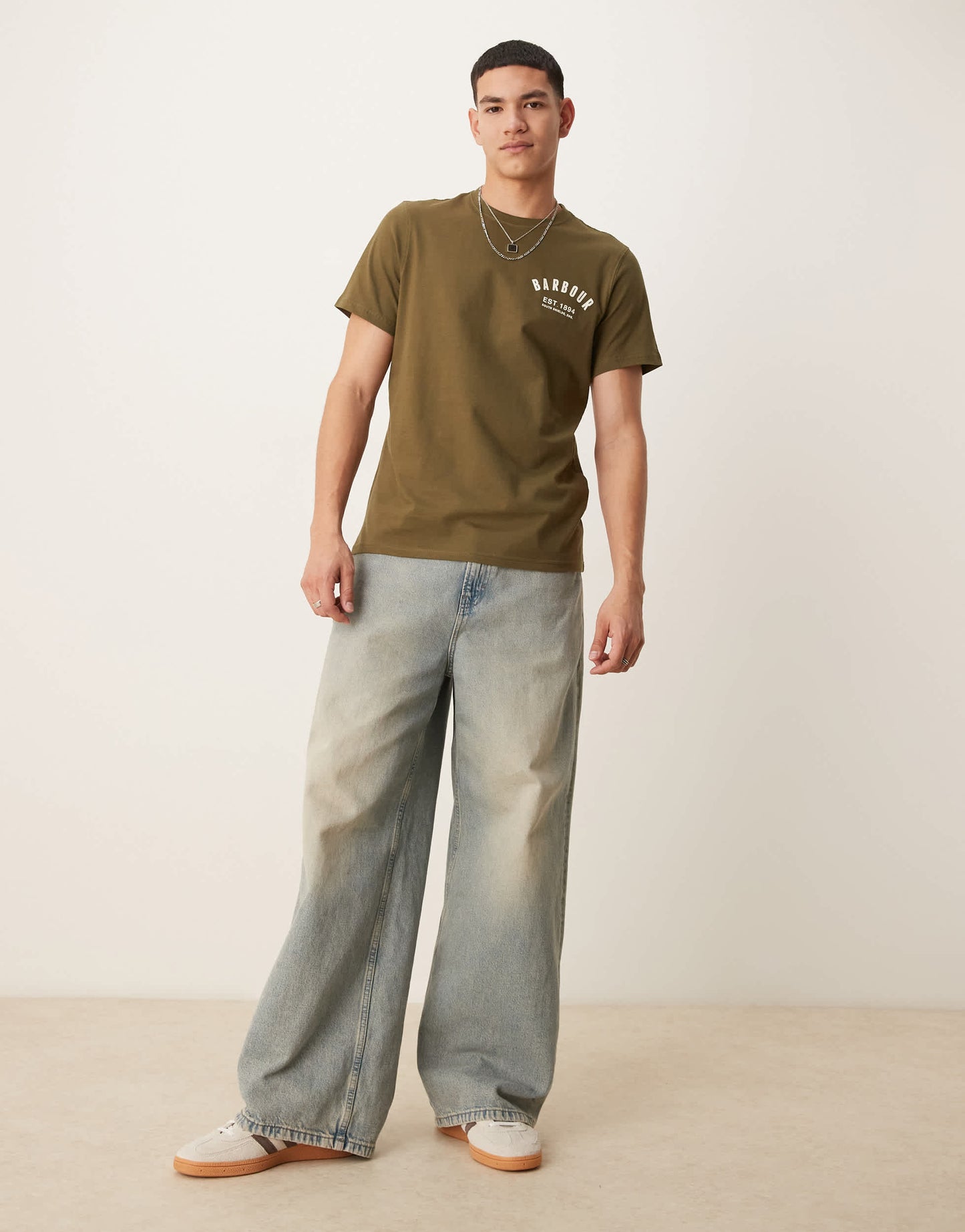 Barbour Preppy t-shirt in light sage