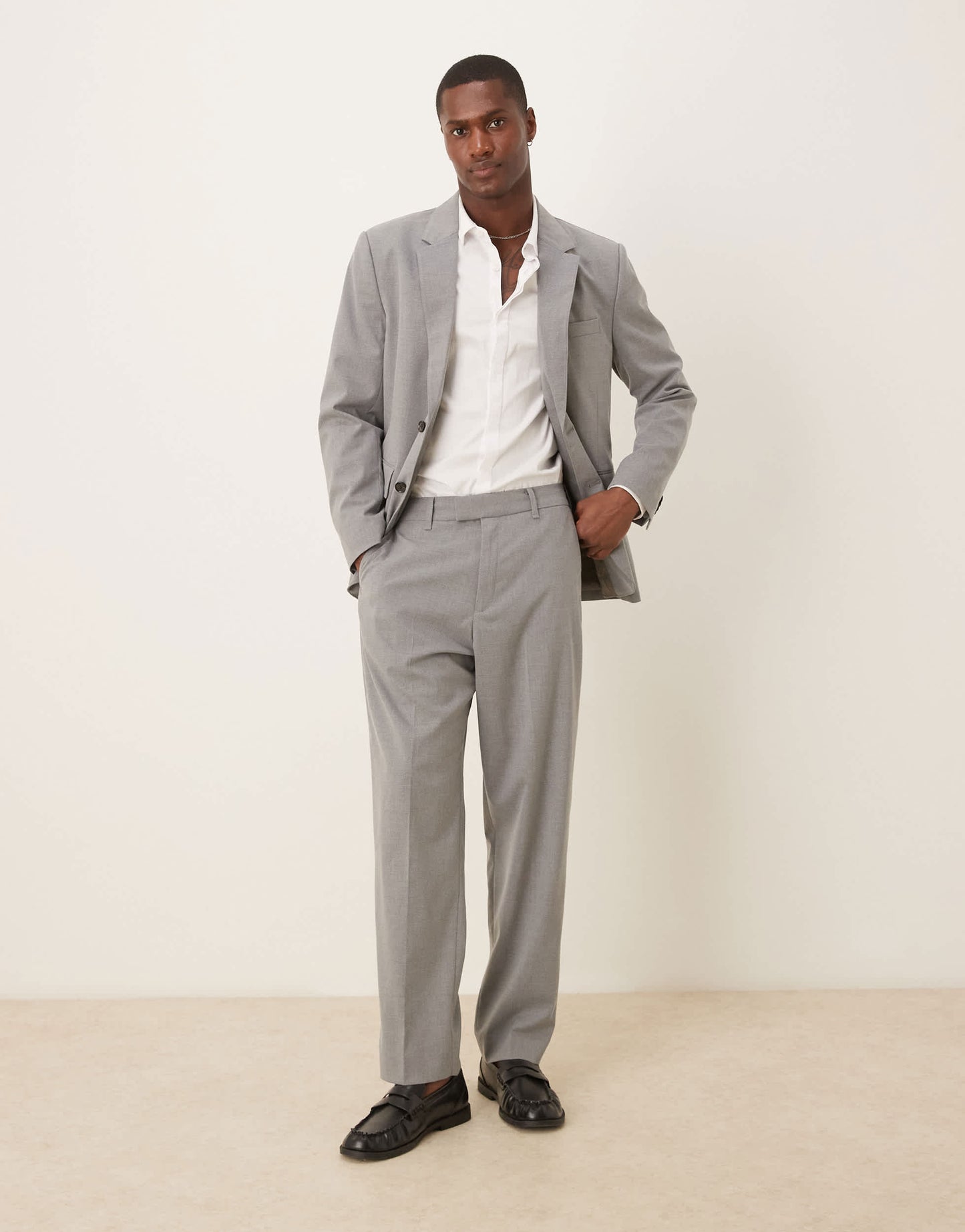 Abercrombie & Fitch classic suit trouser co-ord in grey