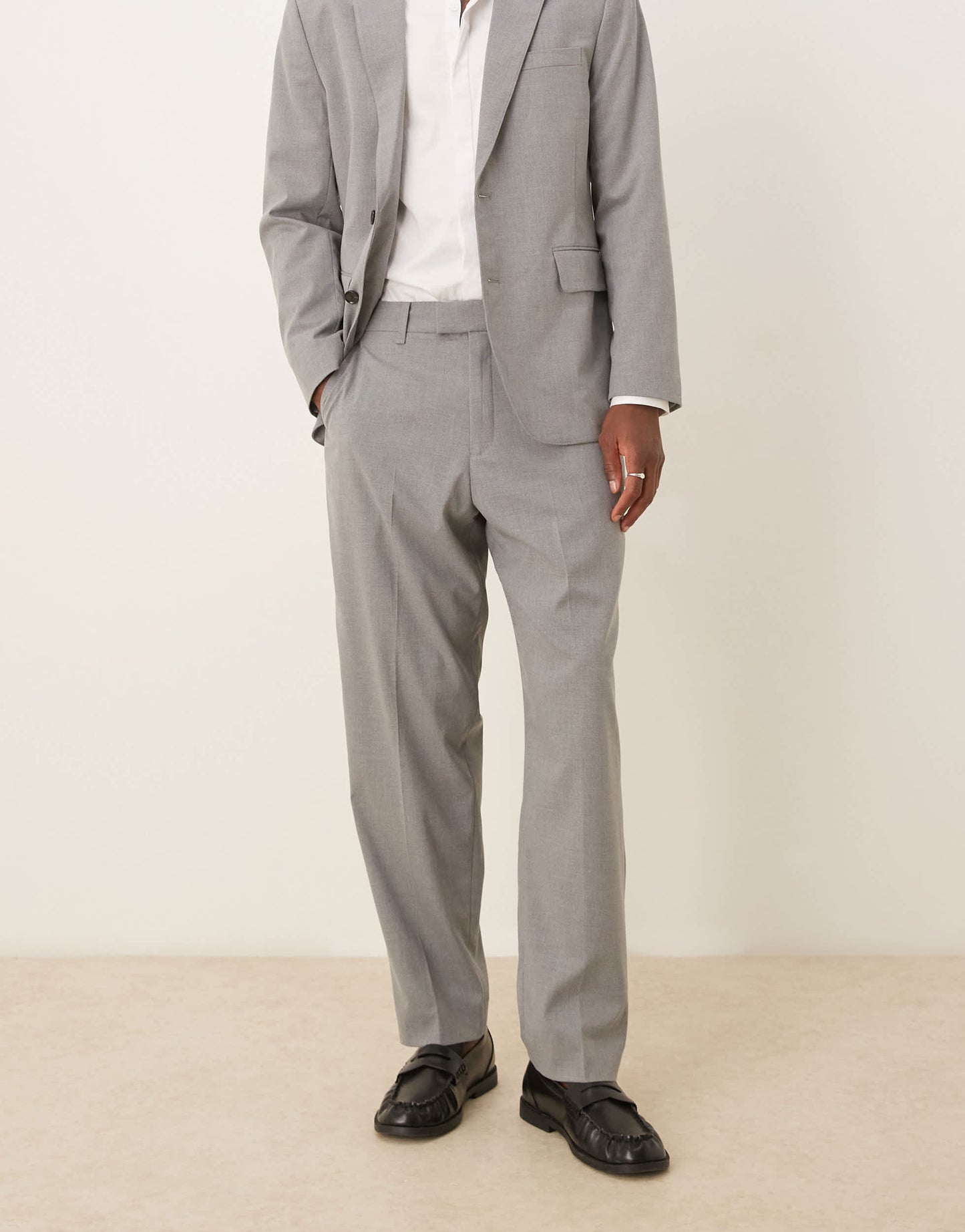 Abercrombie & Fitch classic suit trouser co-ord in grey