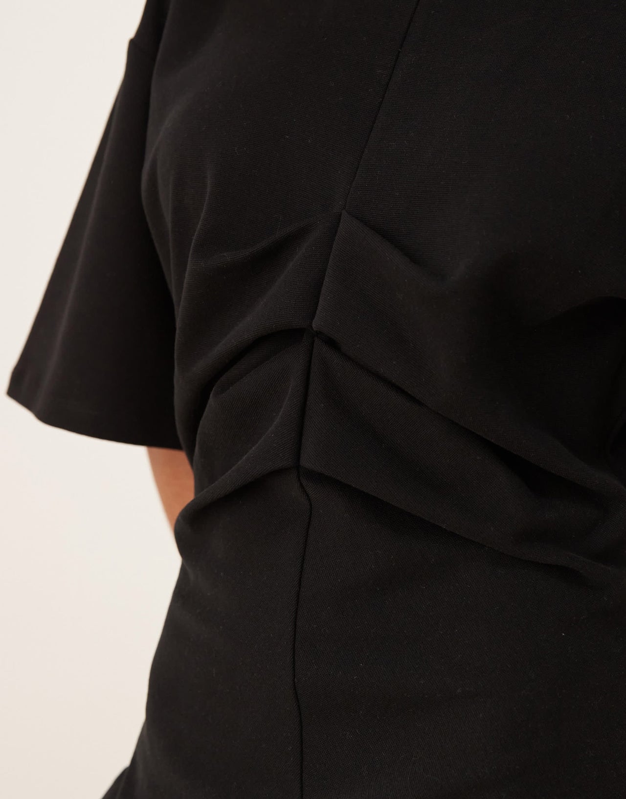 ASOS DESIGN twist front T-shirt mini dress in black
