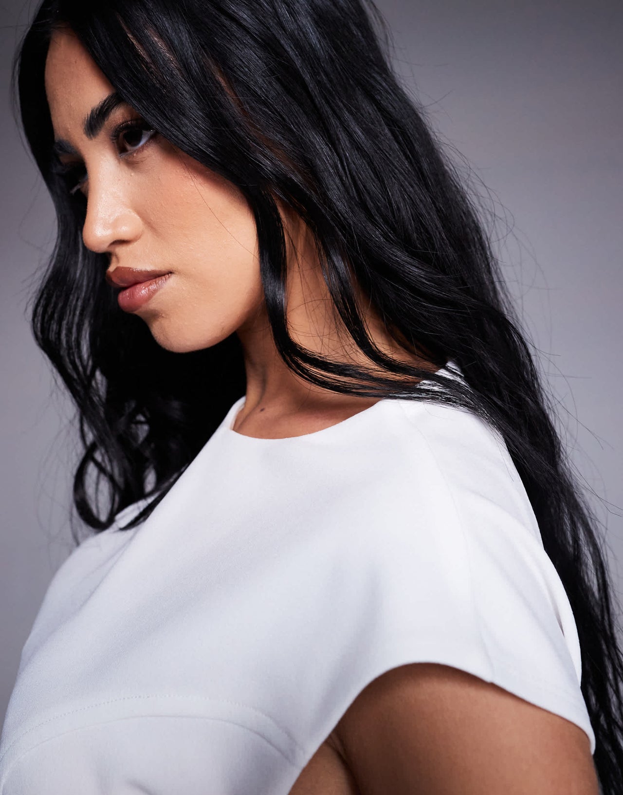 ASOS DESIGN open back top with seam details in white