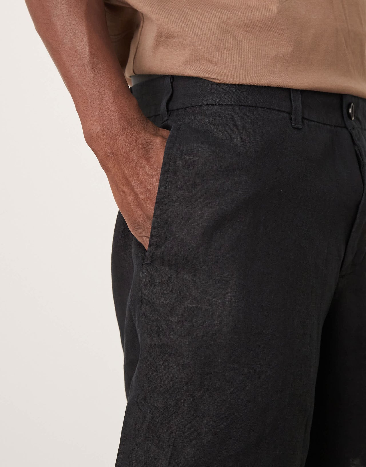 ARKET pure linen shorts in black