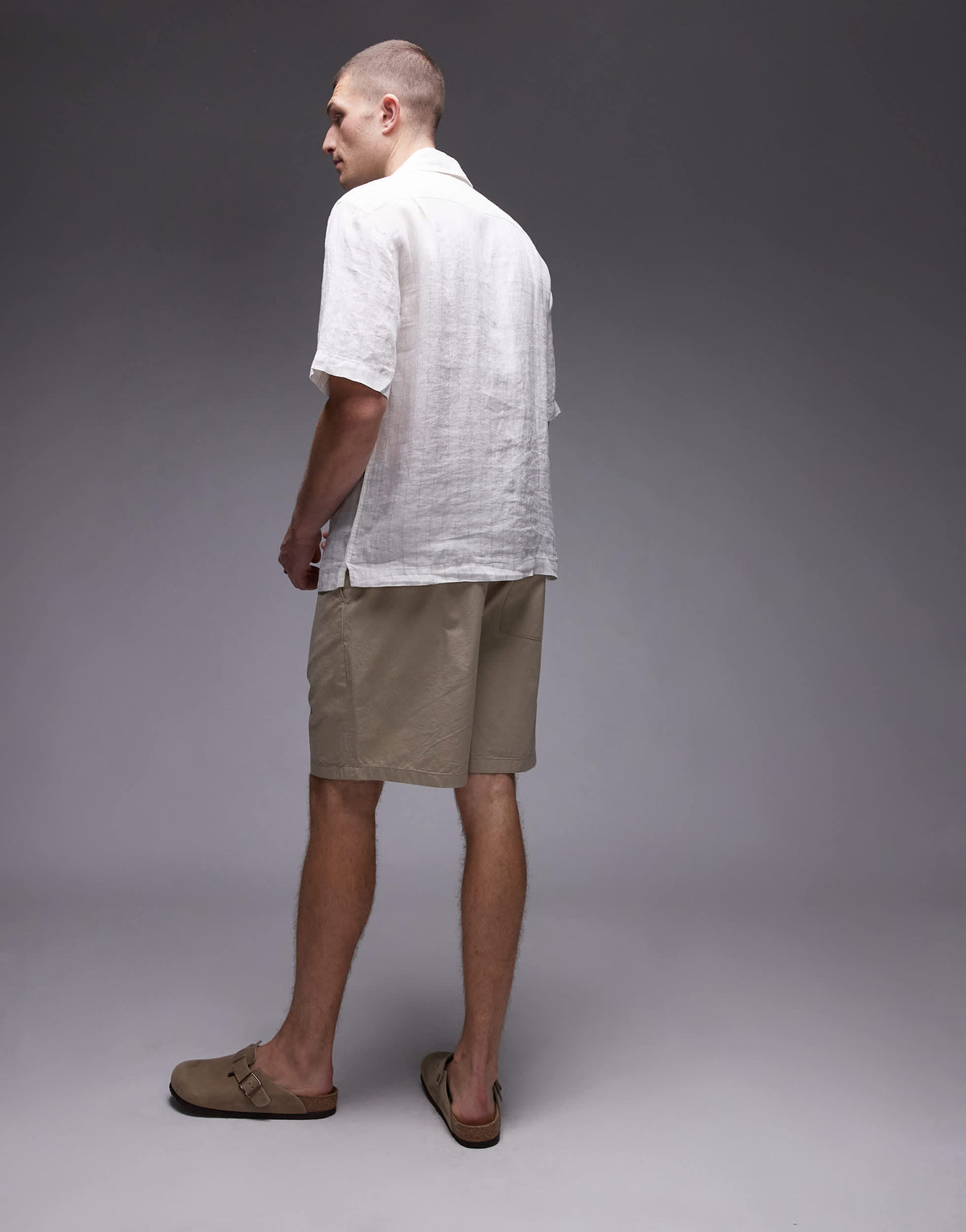 ARKET cotton pull-on shorts in beige