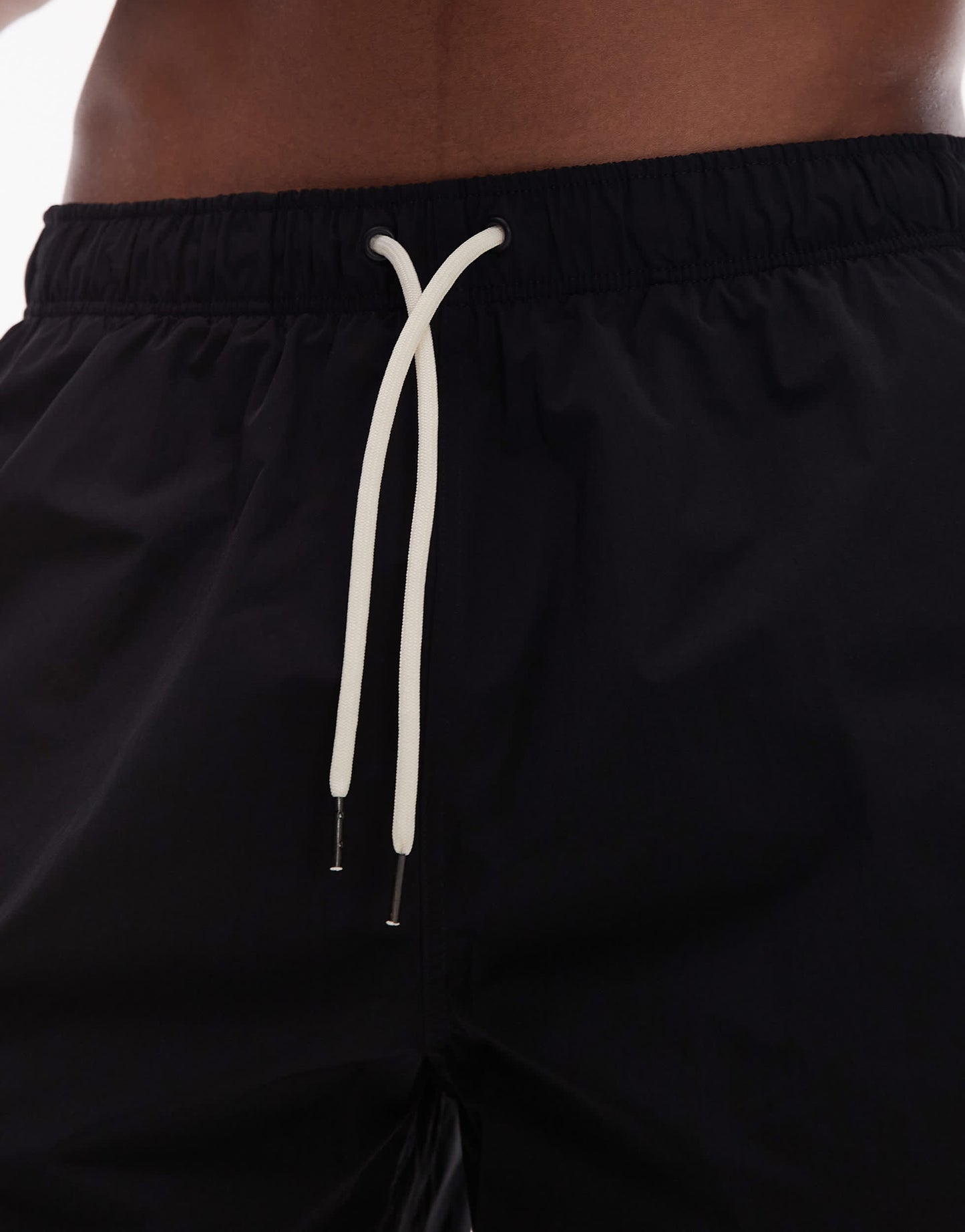 ARKET mid length drawstring swim shorts in black