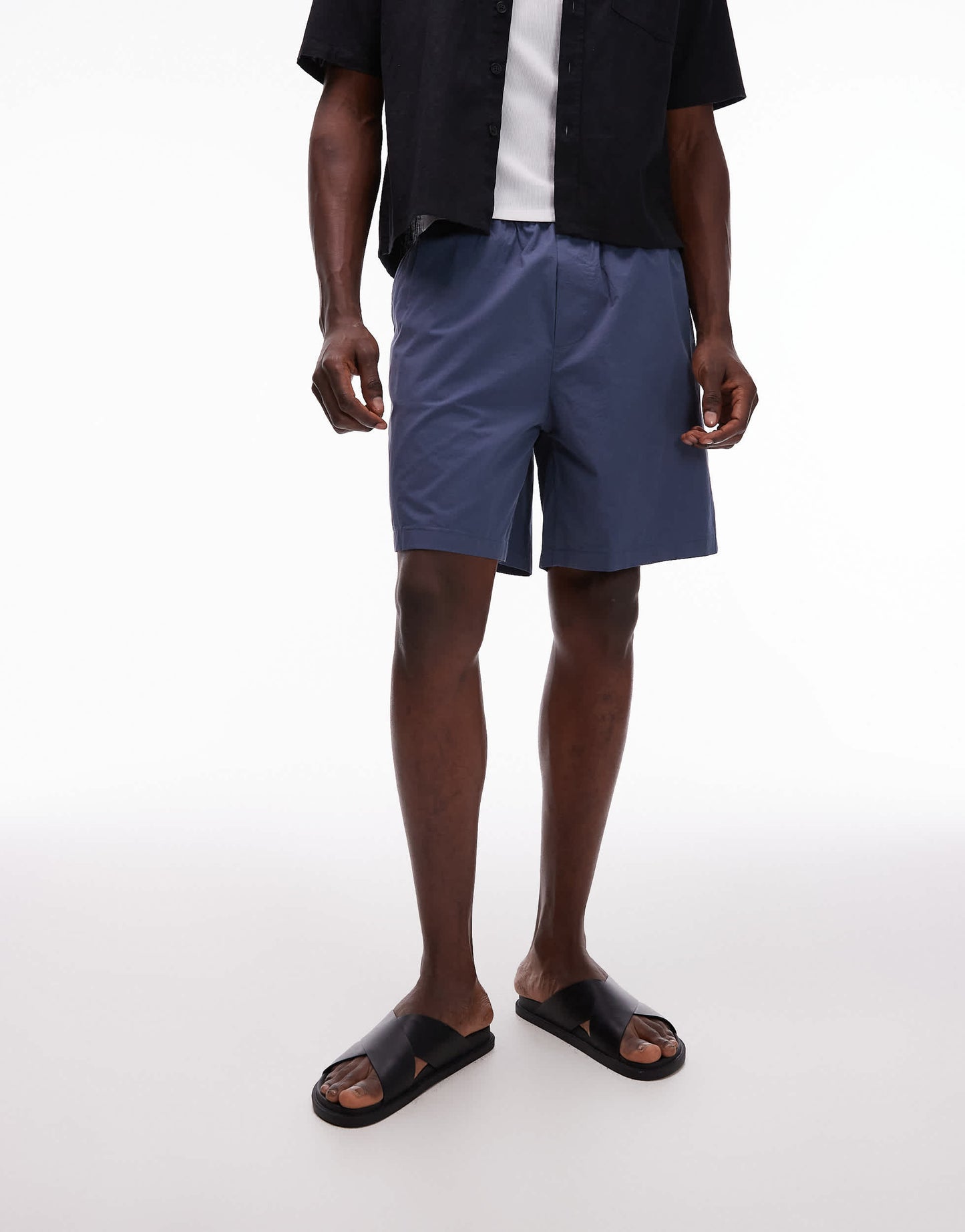 ARKET cotton pull-on shorts in blue