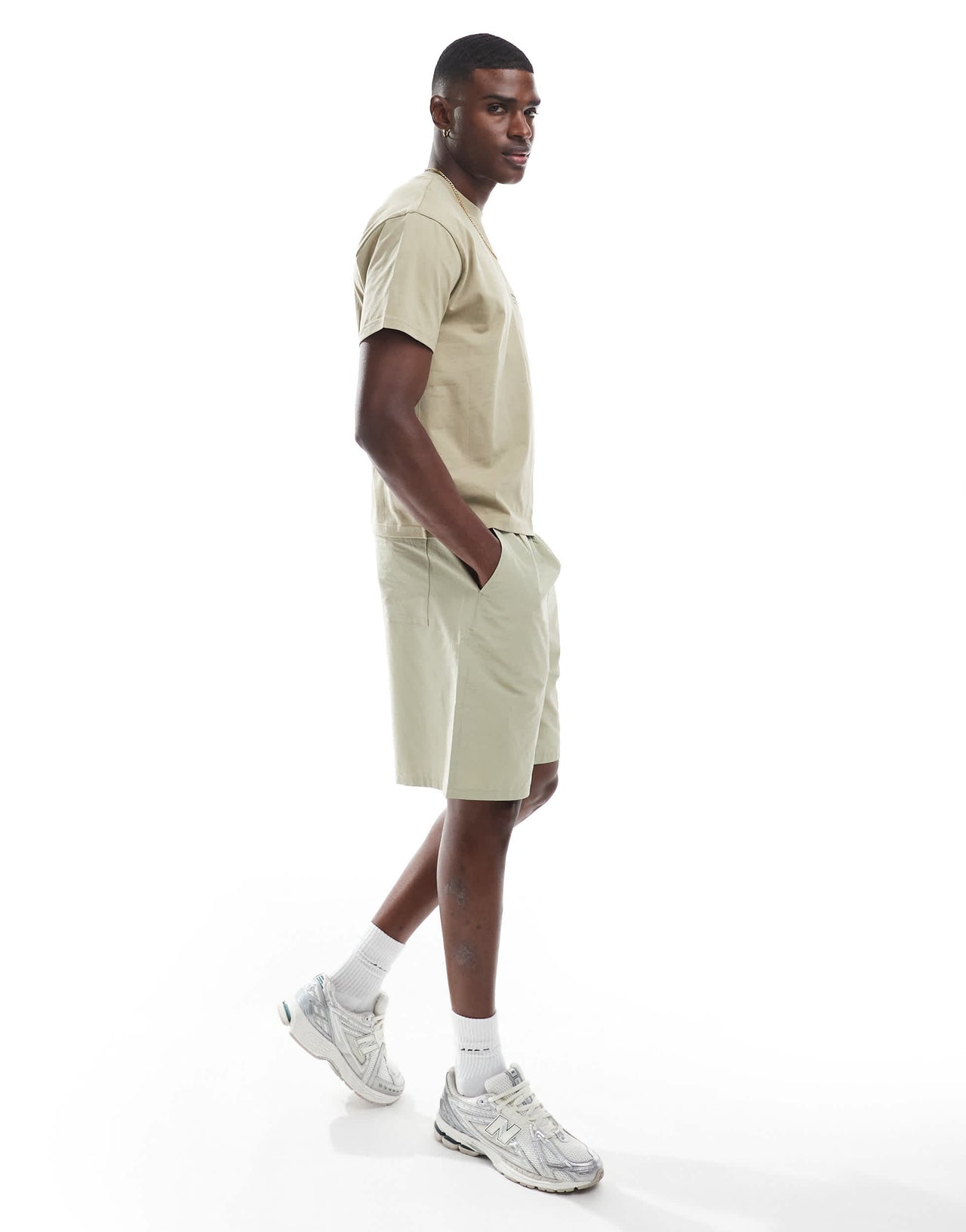 ASOS DESIGN long length ripstop shorts in light khaki