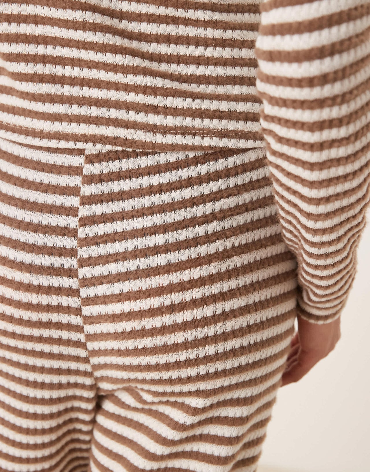 ASOS DESIGN co-ord wide leg  trouser in textured stripe