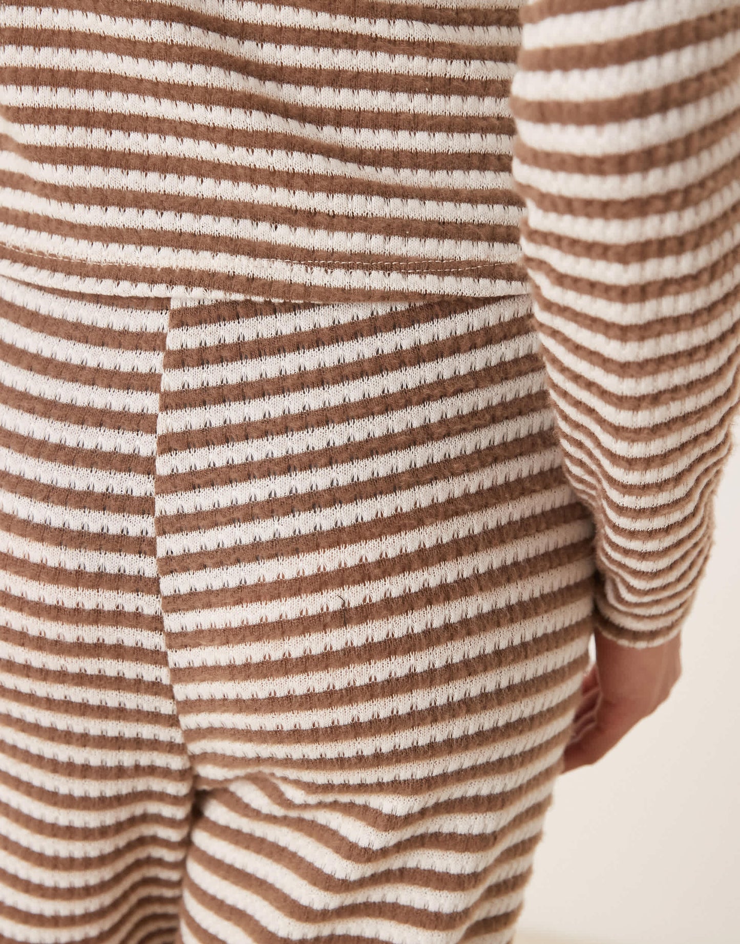 ASOS DESIGN co-ord wide leg  trouser in textured stripe