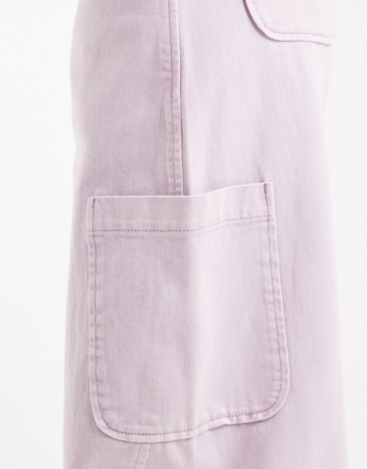 ASOS DESIGN curved seam utility barrel leg trousers co-ord in washed mauve