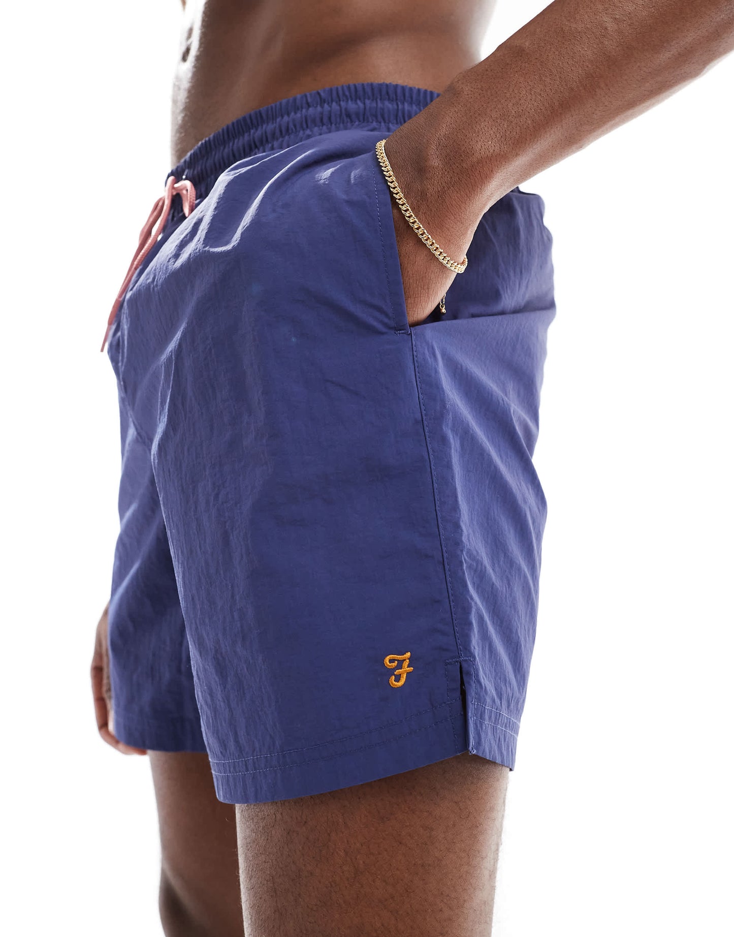 Farah colbert swim shorts in mid blue