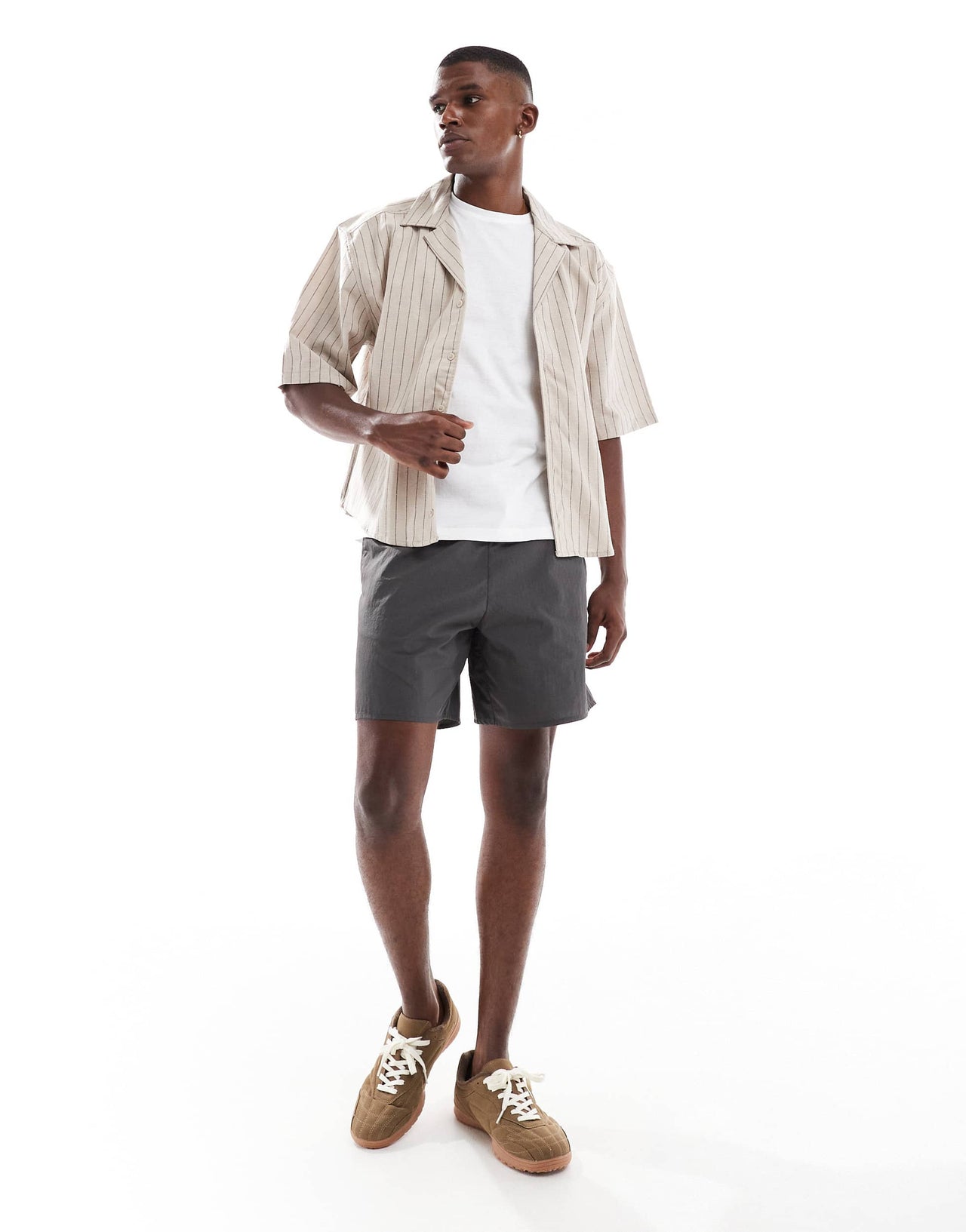 Brave Soul midweight short sleeve t-shirt in white