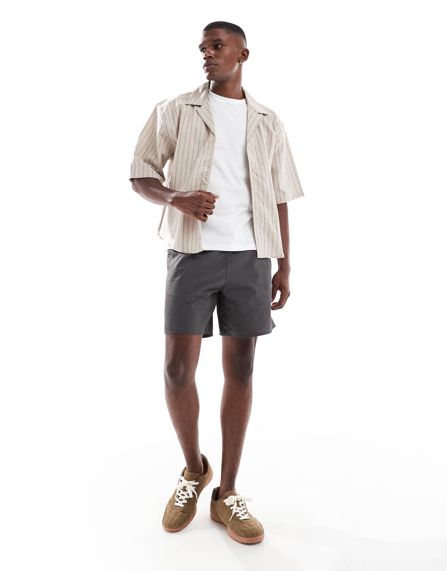 Brave Soul midweight short sleeve t-shirt in white