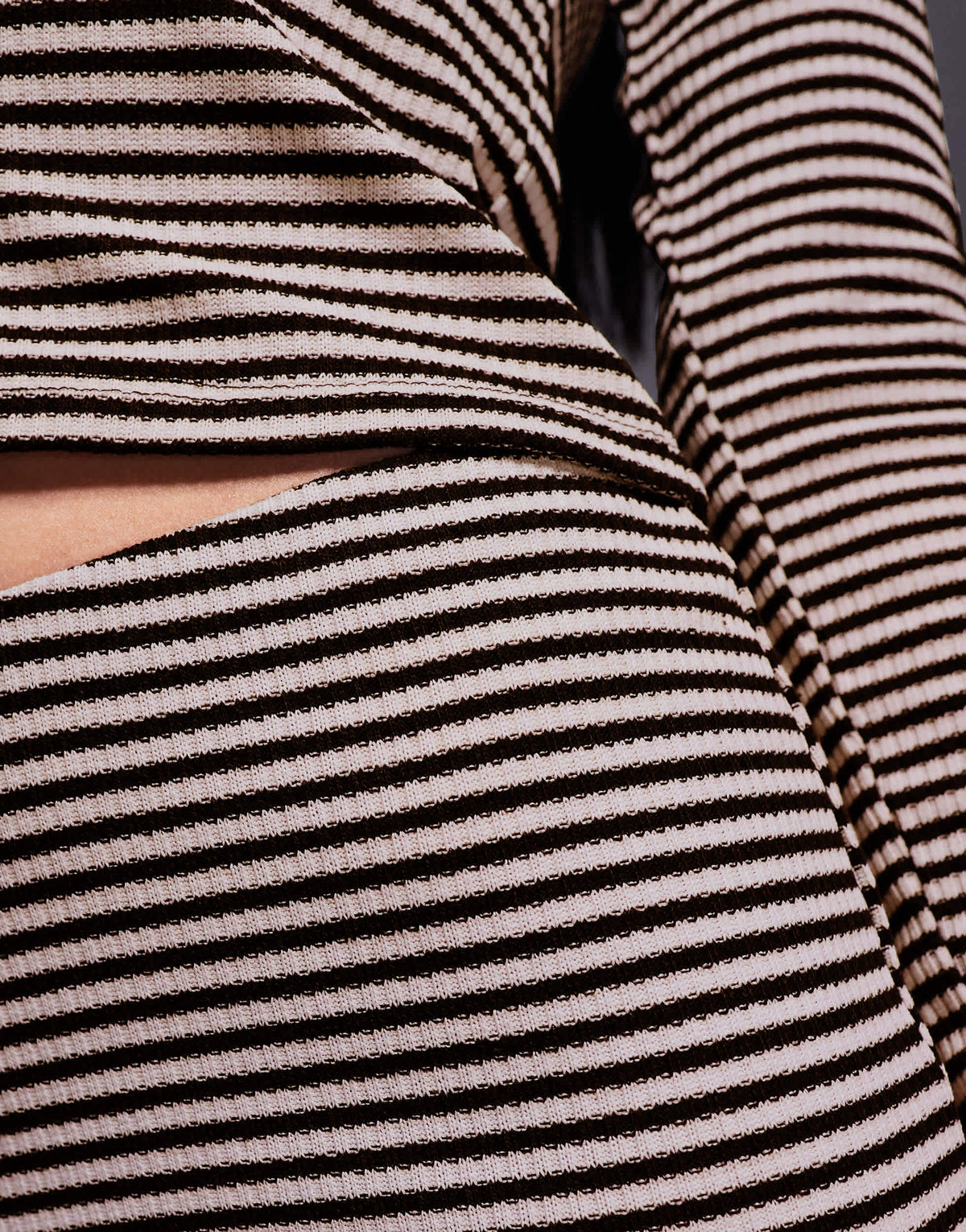 ASOS DESIGN co-ord stripe mini short in black and white