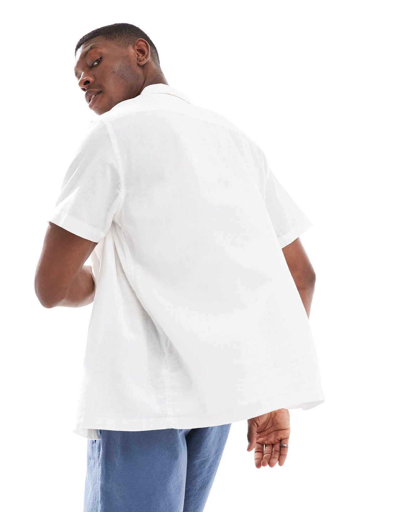 Brave Soul short sleeve cotton shirt in white