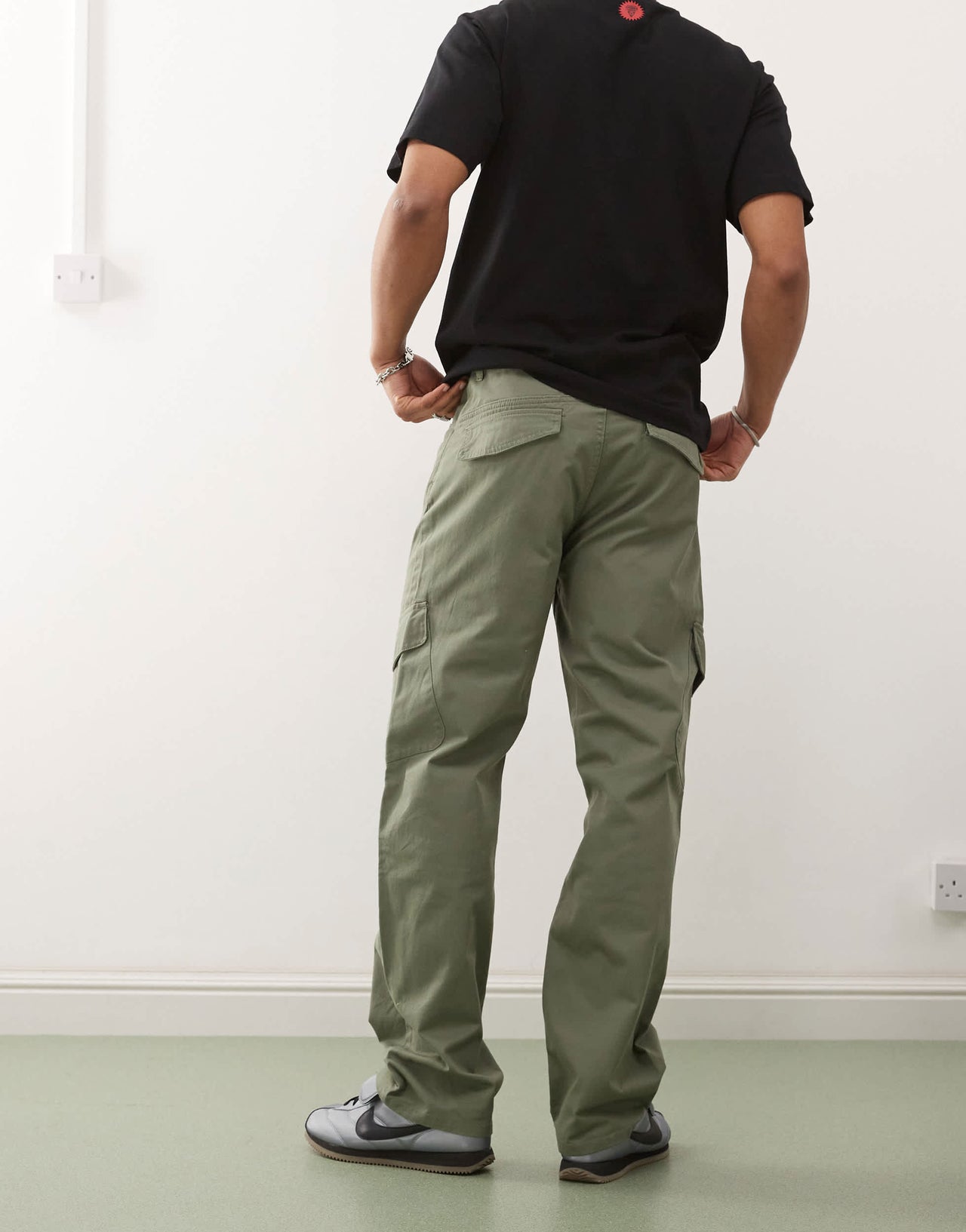 Karl Kani OG slanted pocket cargo trousers in khaki