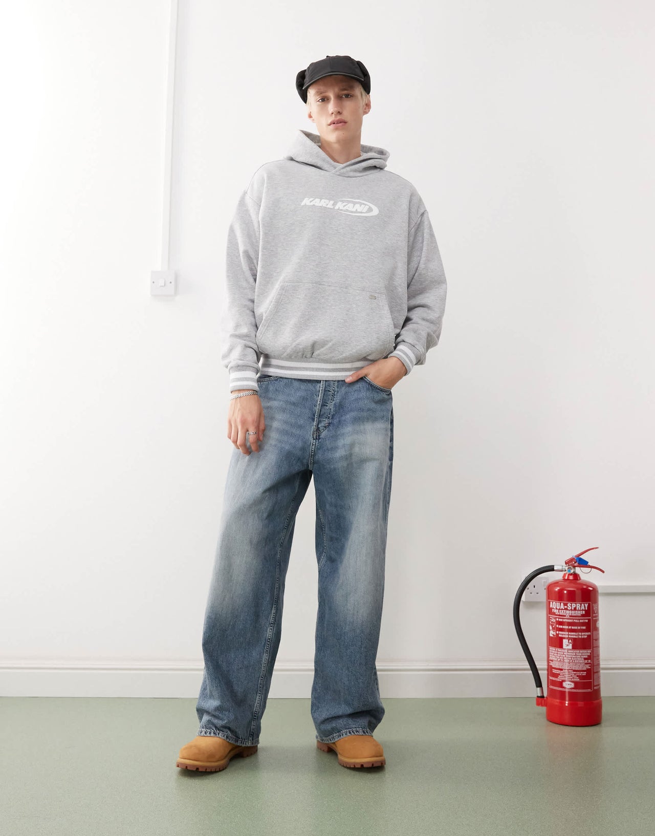 Karl Kani ellipse logo hoodie in grey