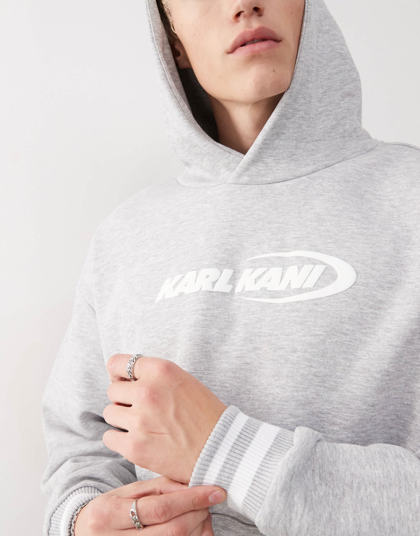 Karl Kani ellipse logo hoodie in grey