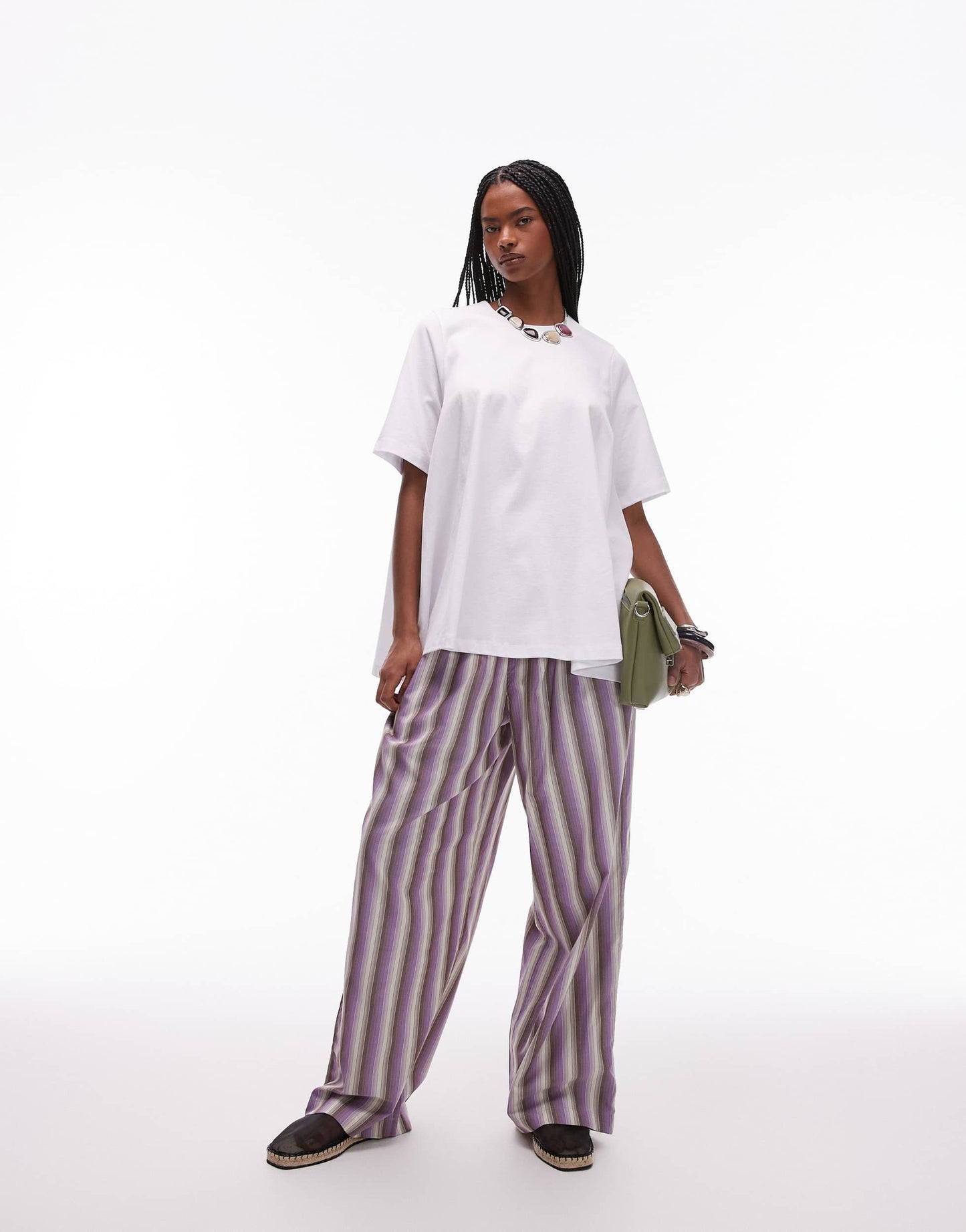 ASOS DESIGN trapeze t shirt in white