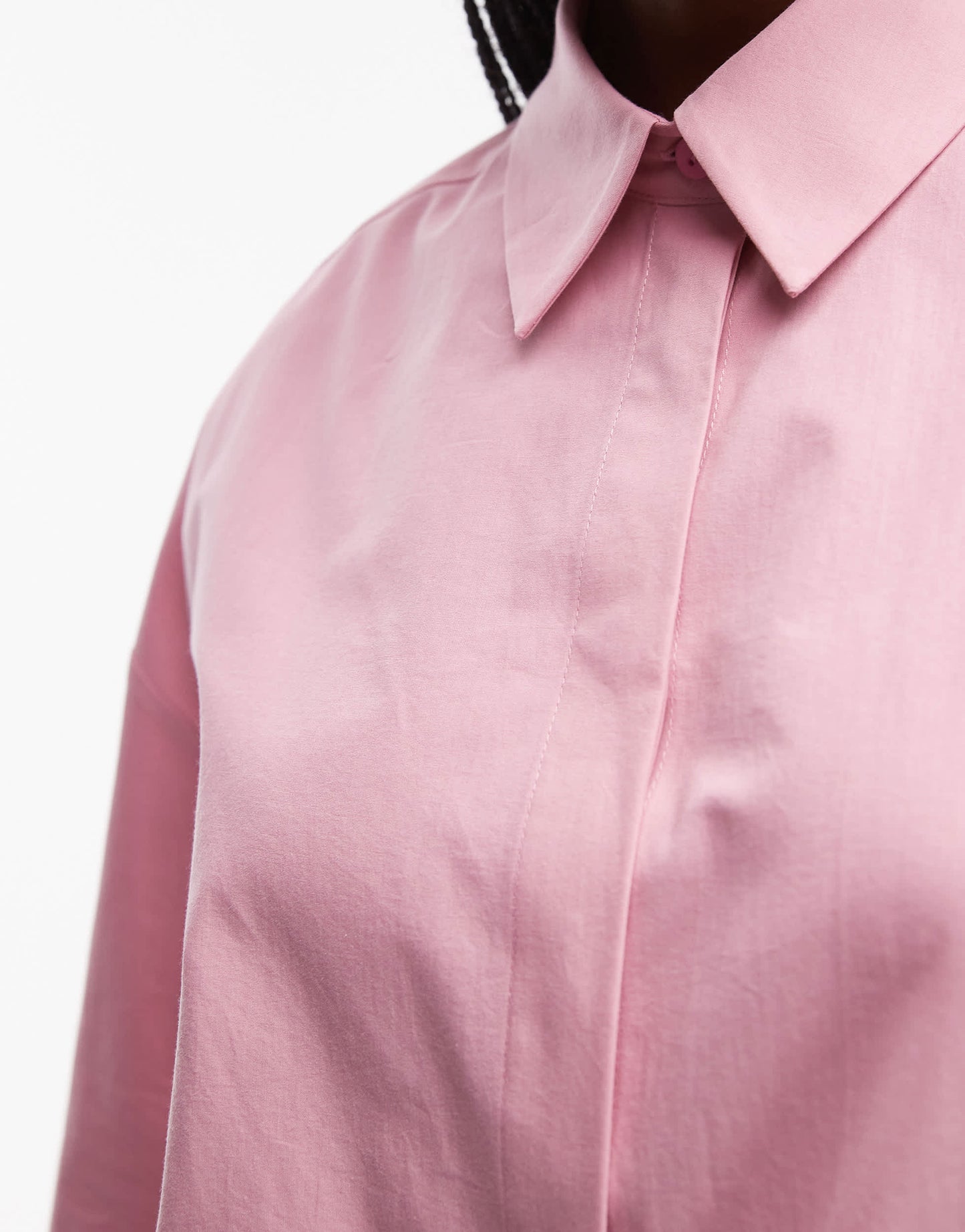 ASOS DESIGN poplin wide sleeve ultimate shirt in pink