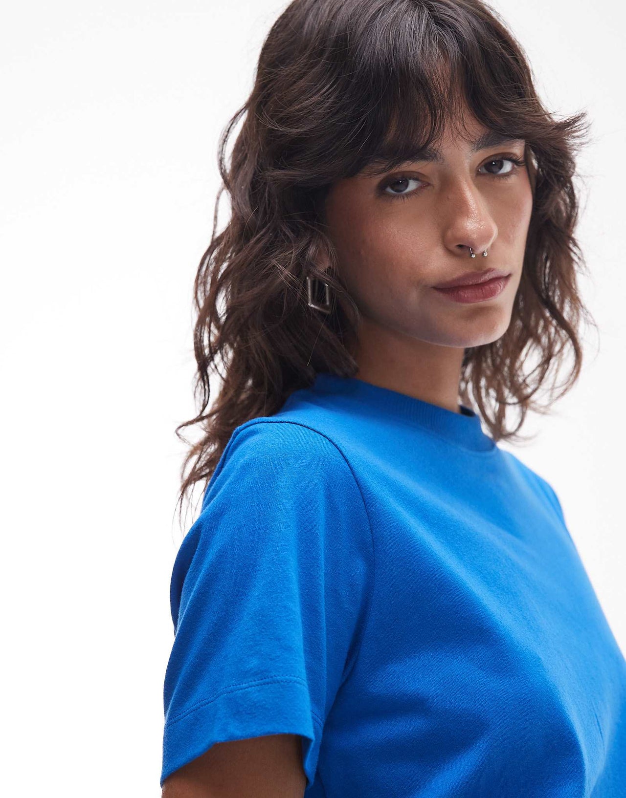 Topshop boxy tee in cobalt blue