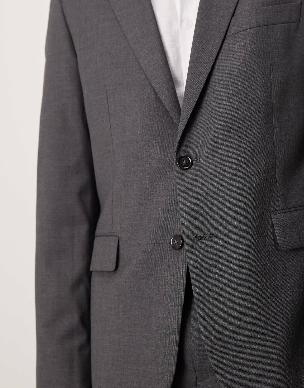Mango slim fit suit blazer in slate grey co-ord
