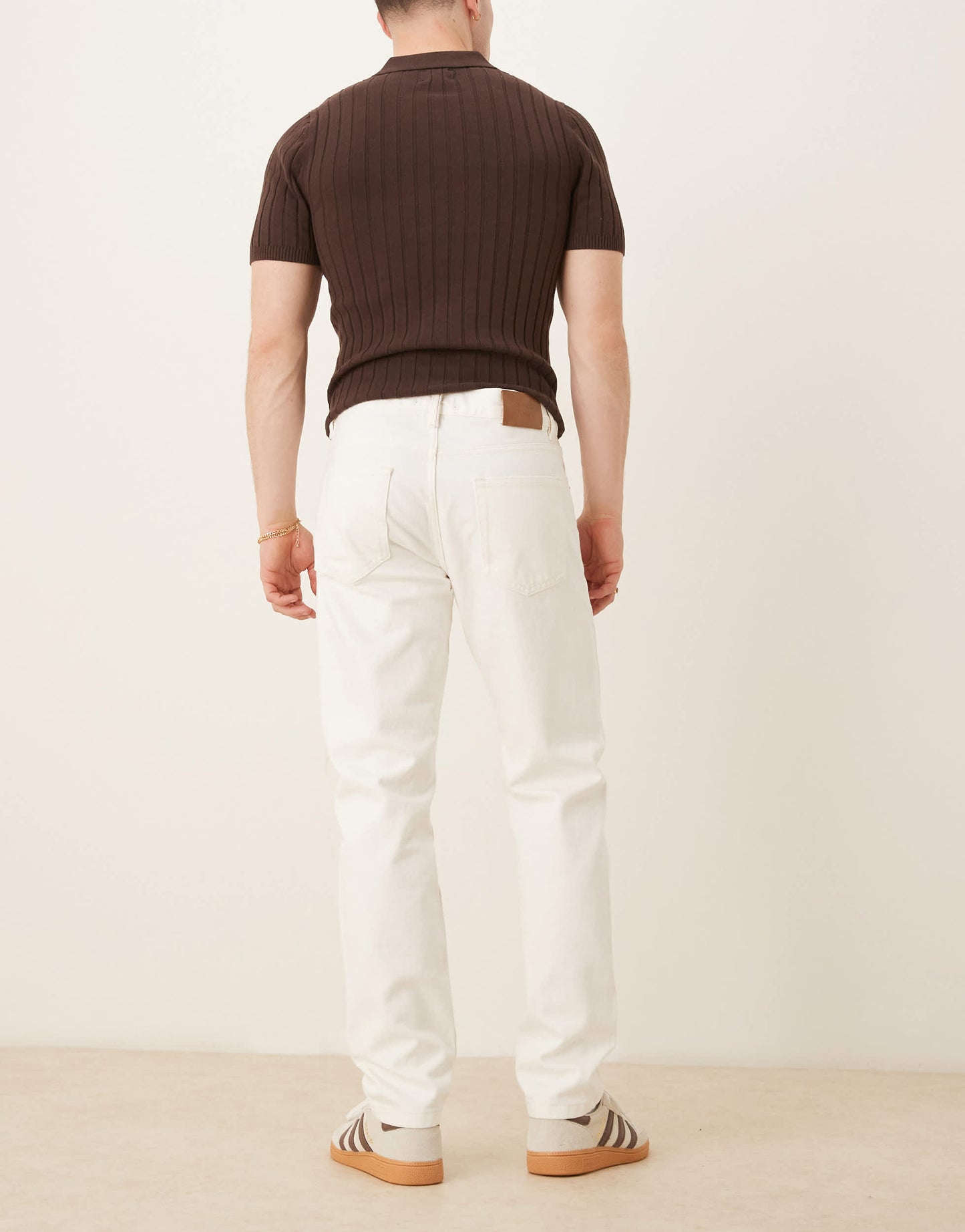 Mango tapered fit jeans in ecru