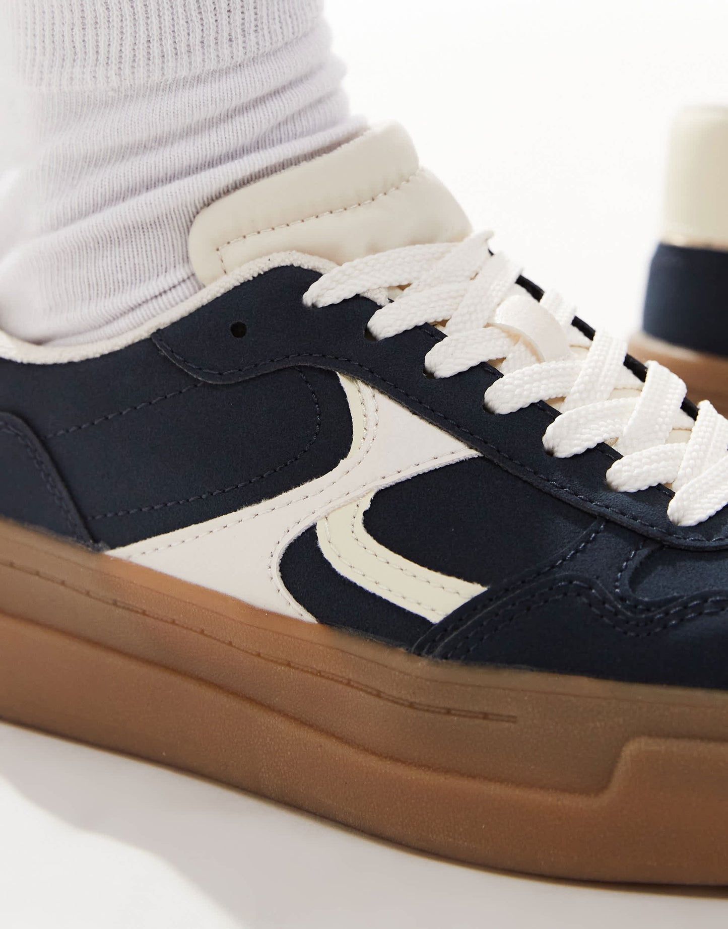 Stradivarius platform trainer in blue