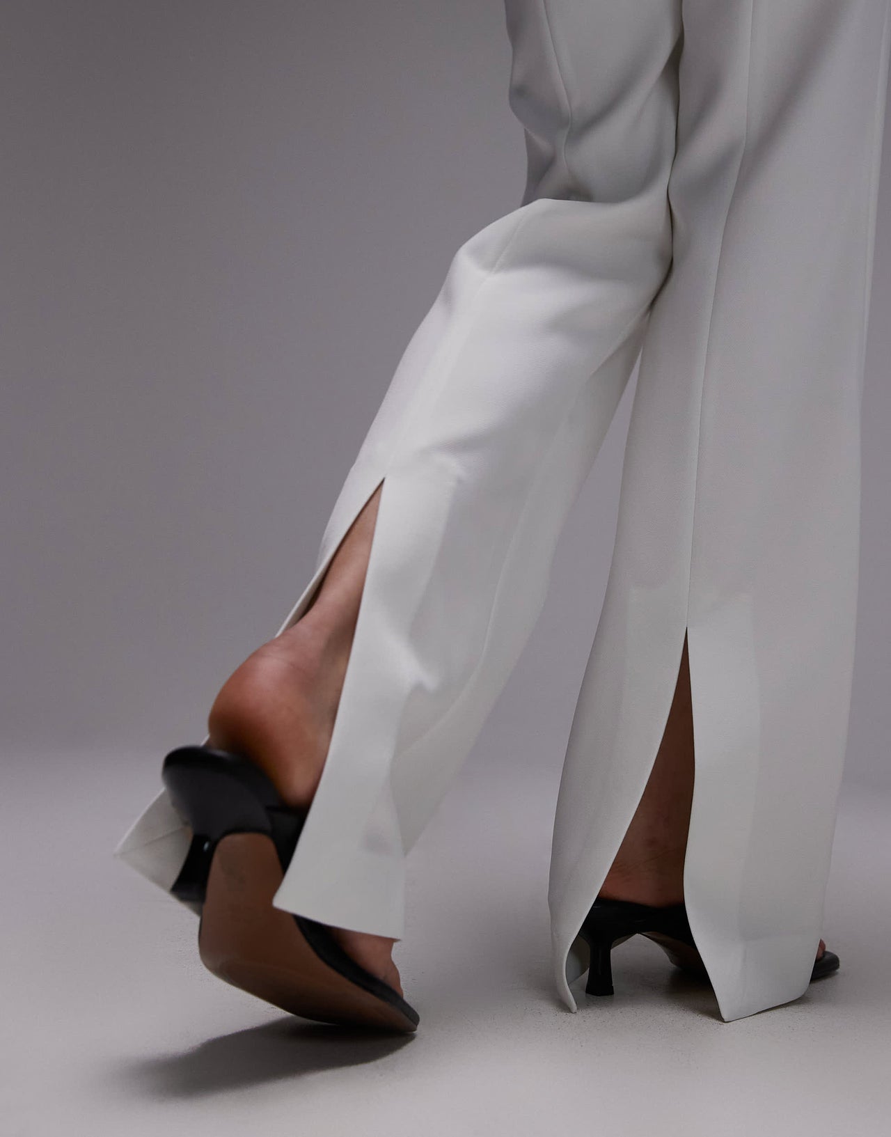 Mango bandeau layered jumpsuit in white