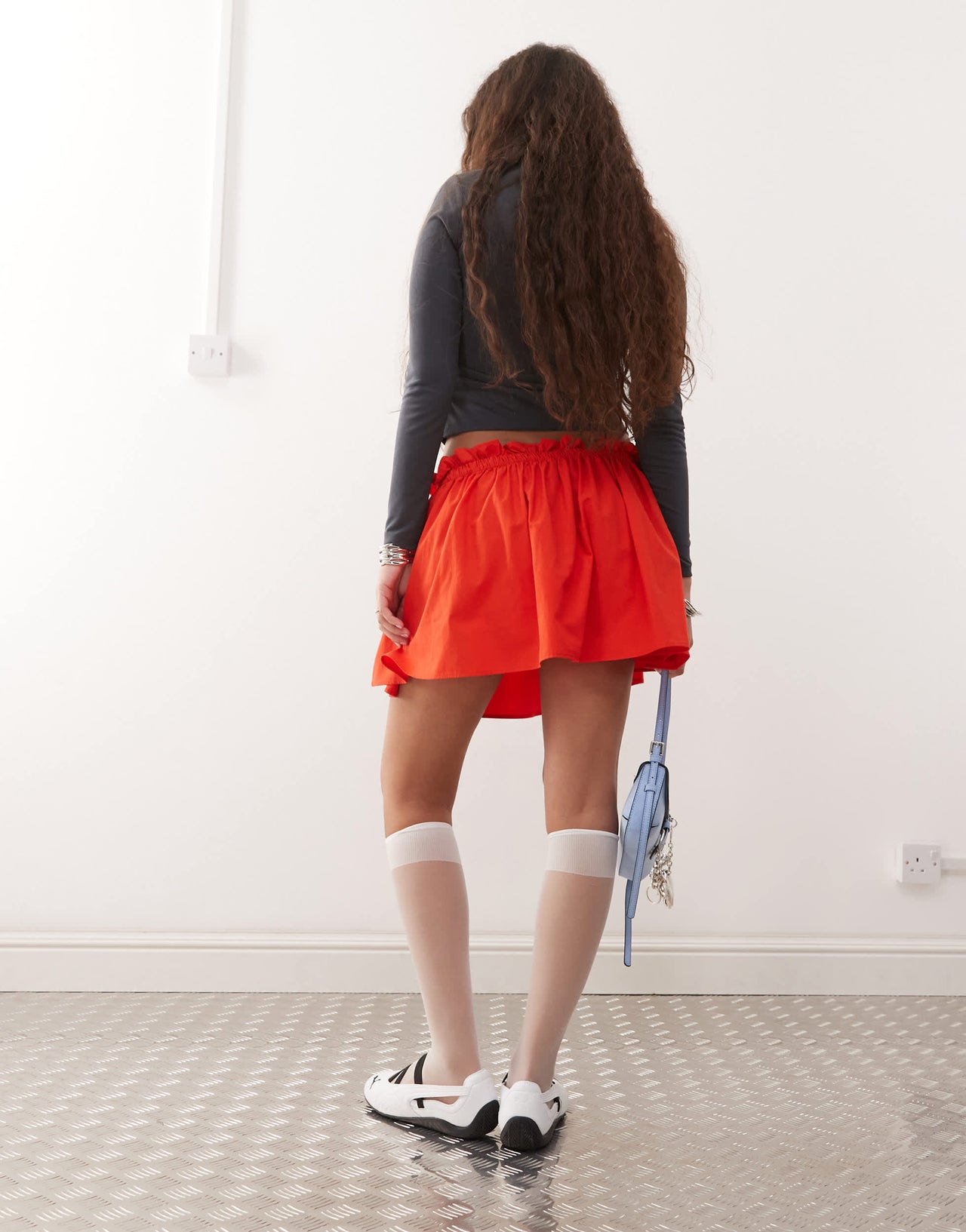 ASOS DESIGN poplin low rise micro mini skirt in red