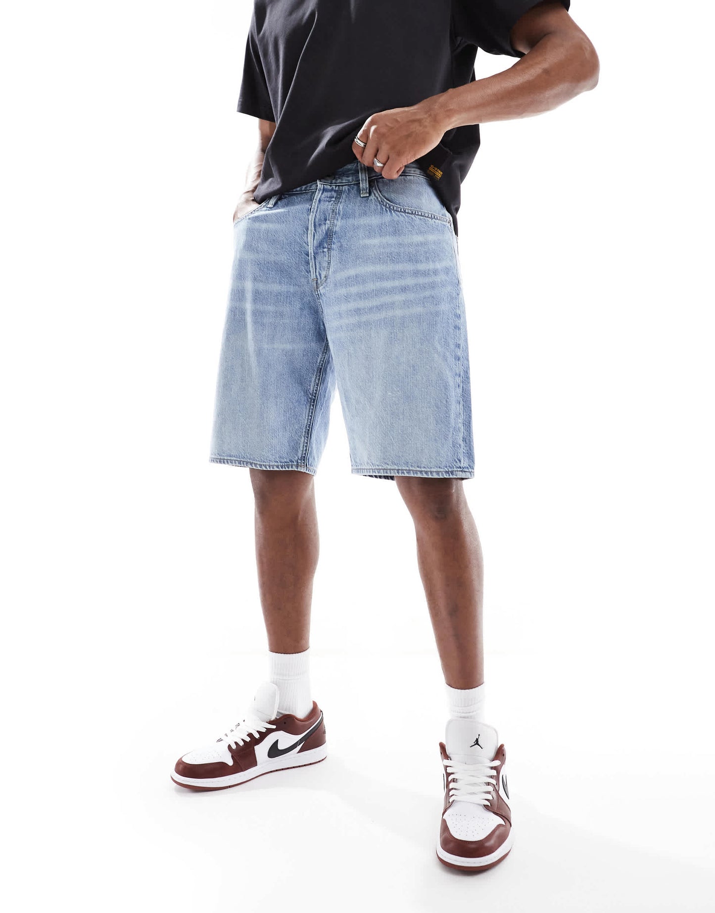 G-Star dakota denim shorts in lightwash blue