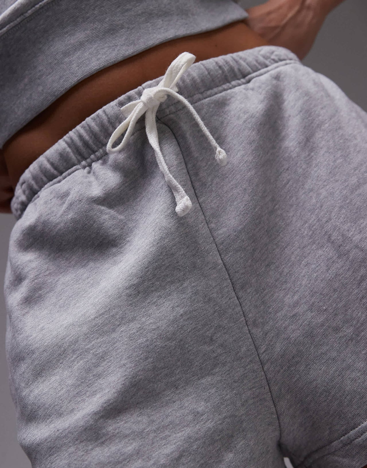 ARKET pure cotton pull on sweat shorts in grey