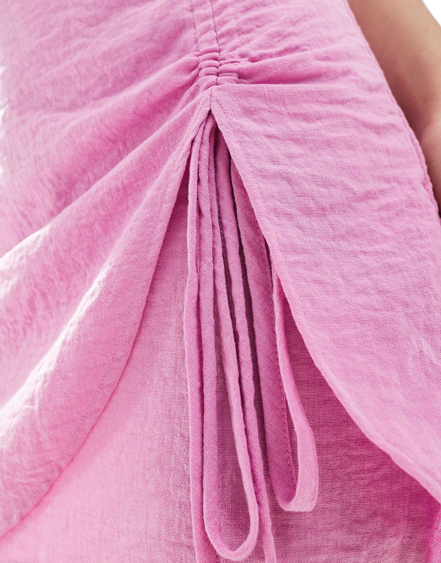 ONLY ruched detail mini skirt in pink