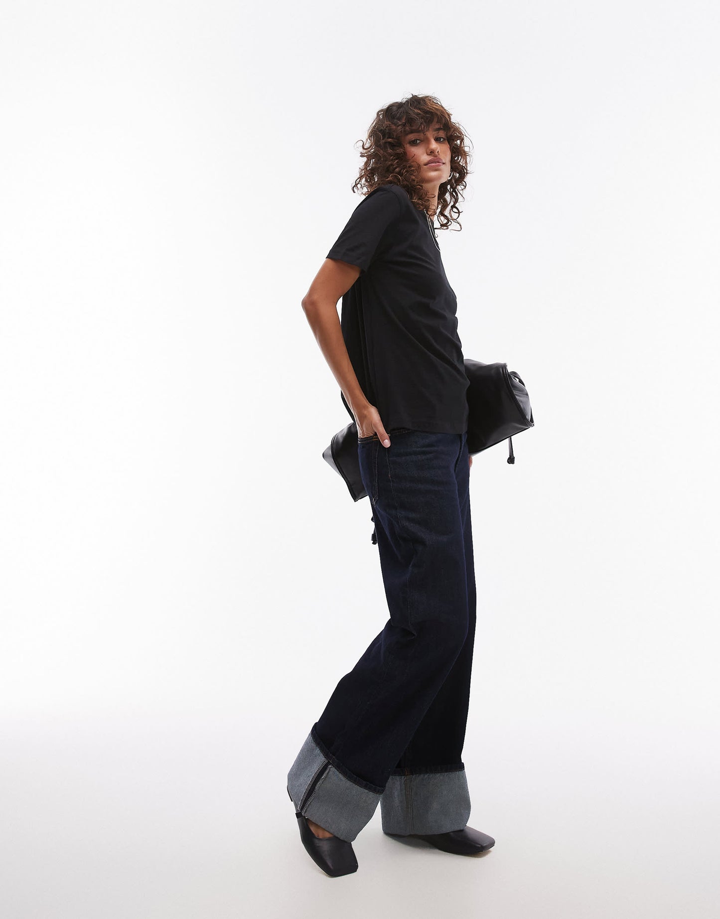 Mango premium t-shirt in black