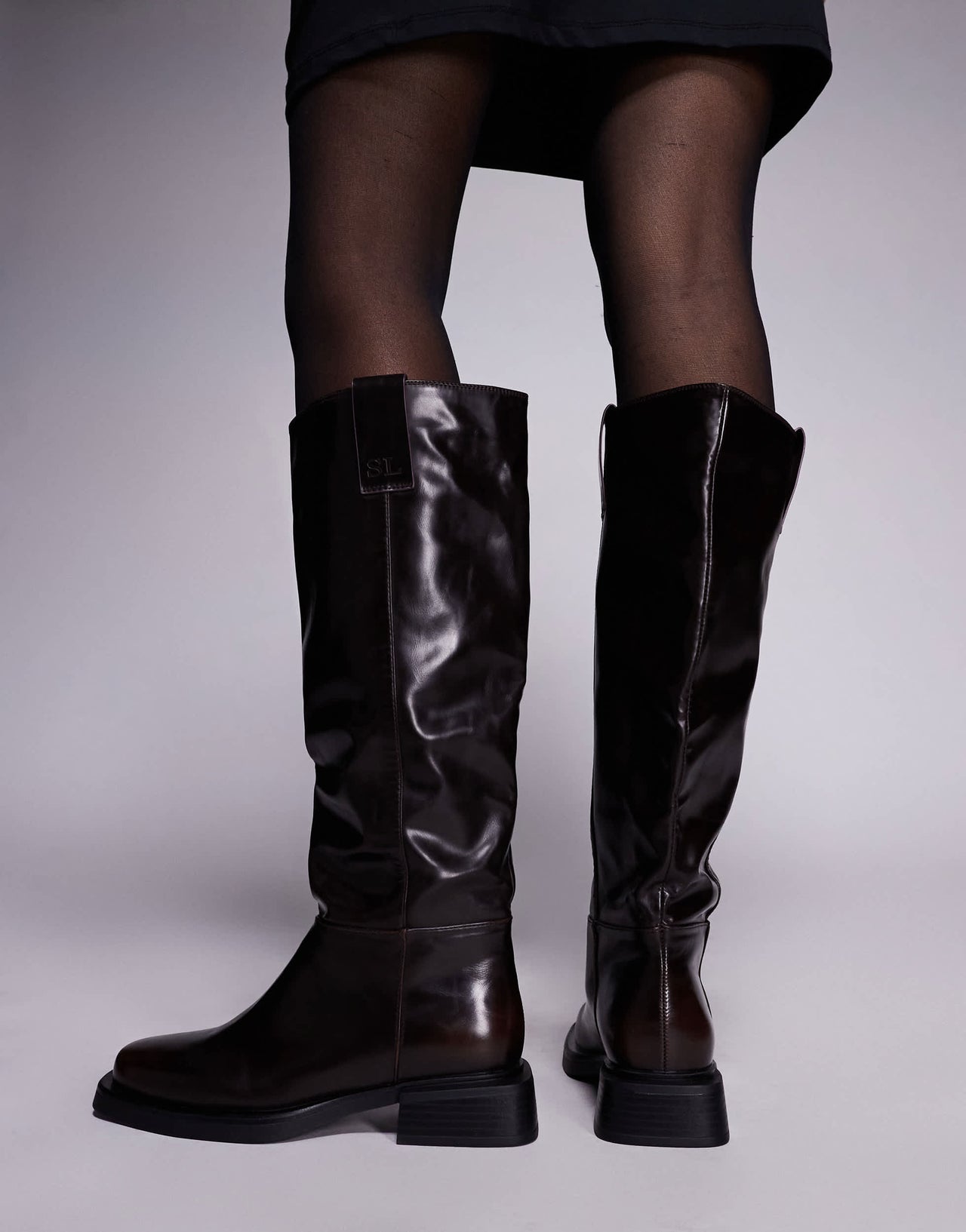 Simmi London knee boots in burnt brown