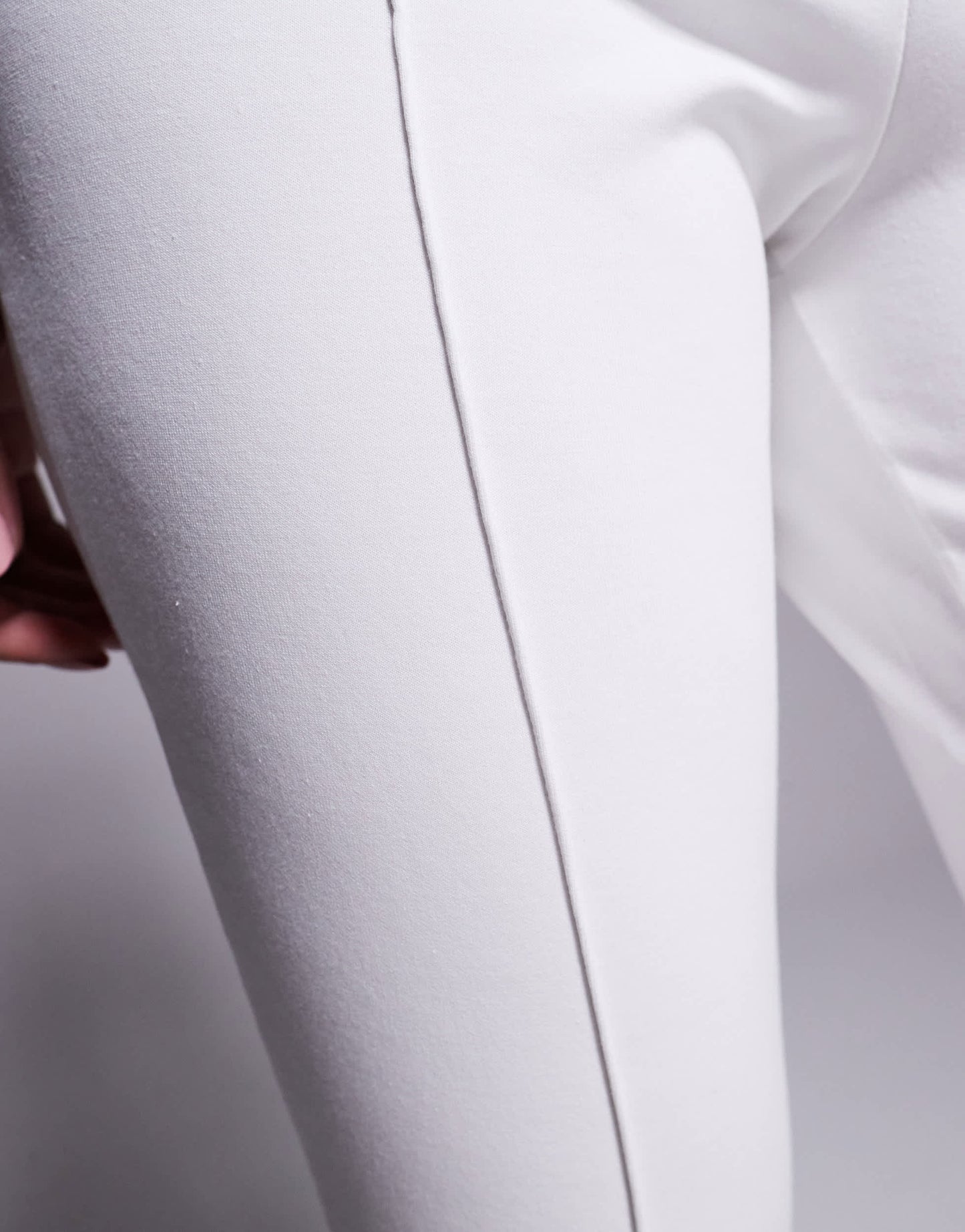 ASOS DESIGN co-ord ponte flare trousers in ivory
