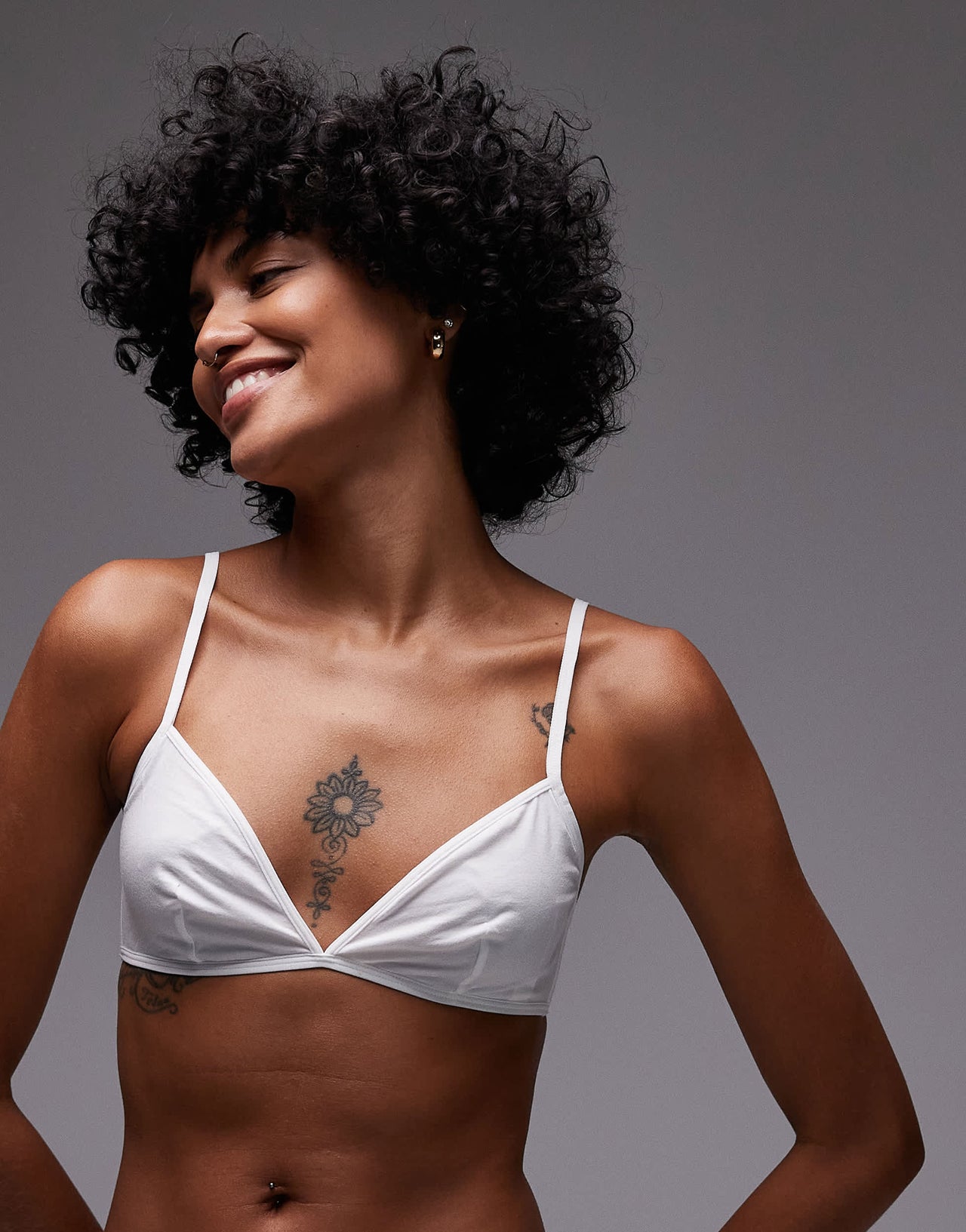 ARKET cotton soft bra in white