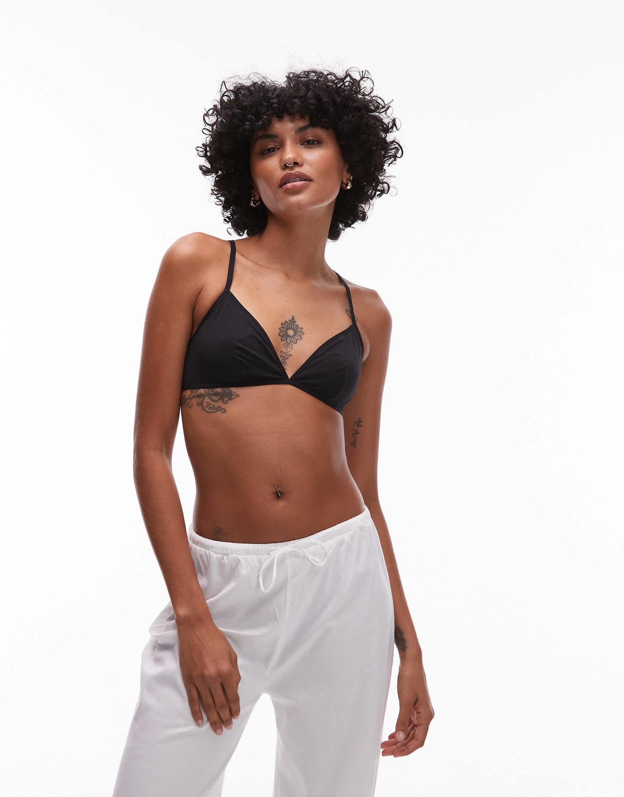 ARKET cotton soft bra in black