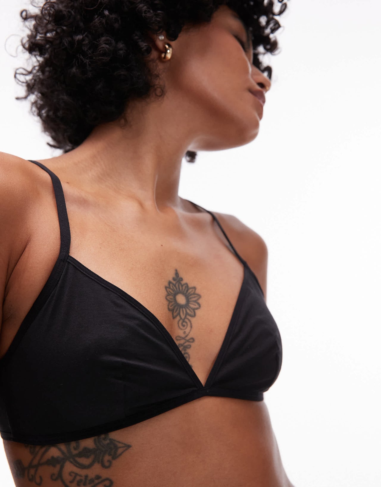 ARKET cotton soft bra in black