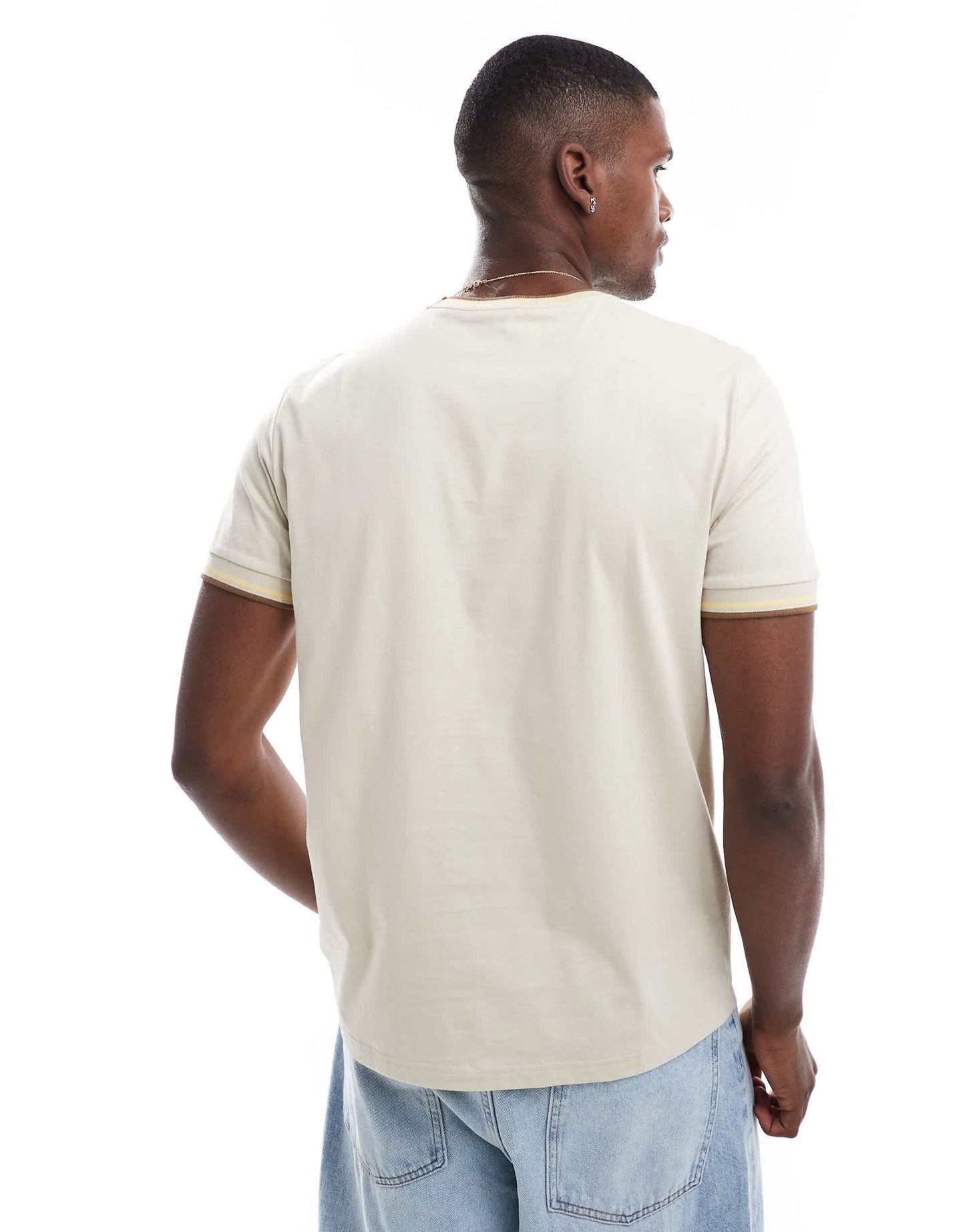 Fred Perry twin tipped t-shirt in beige