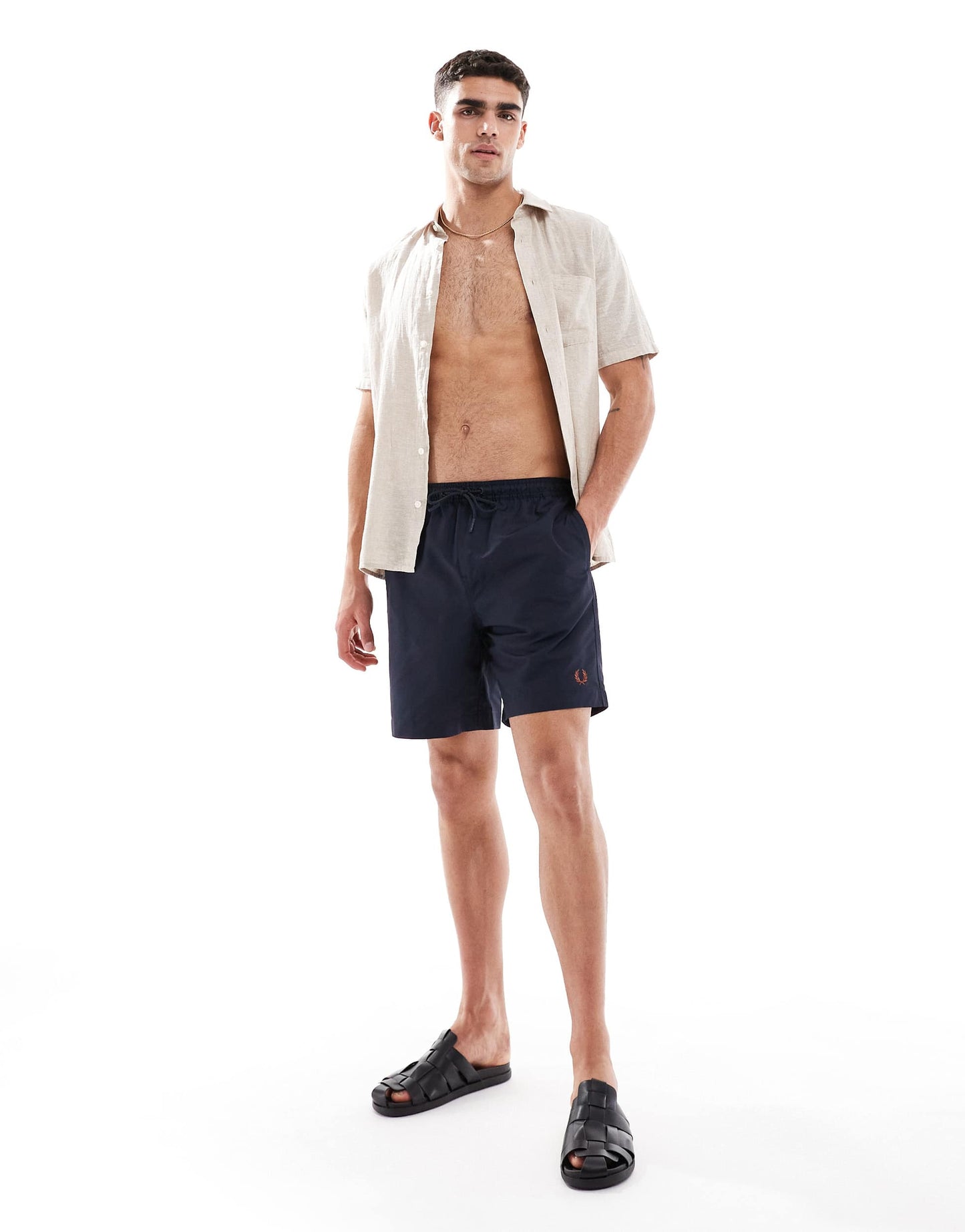 Fred Perry swim shorts in navy
