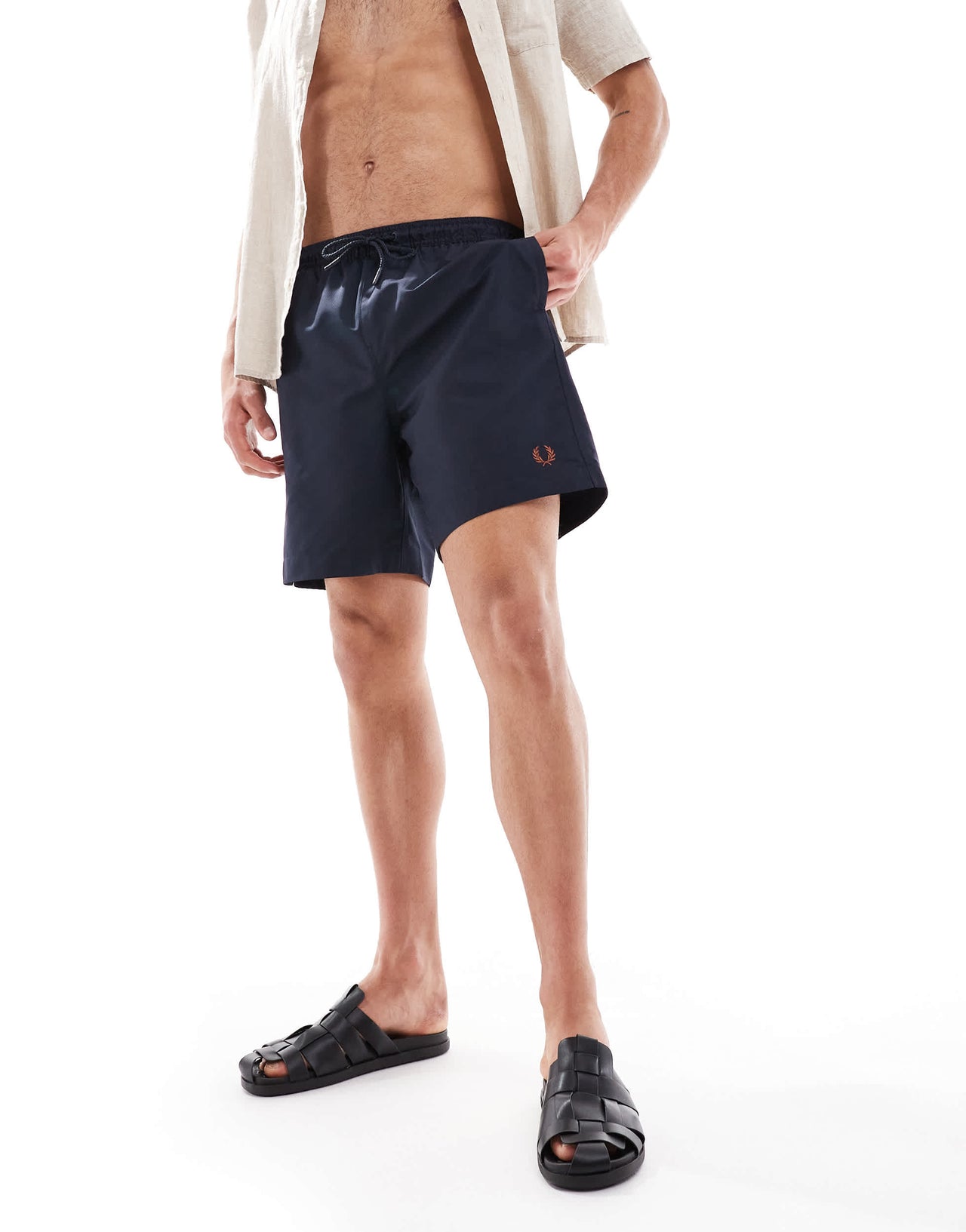 Fred Perry swim shorts in navy