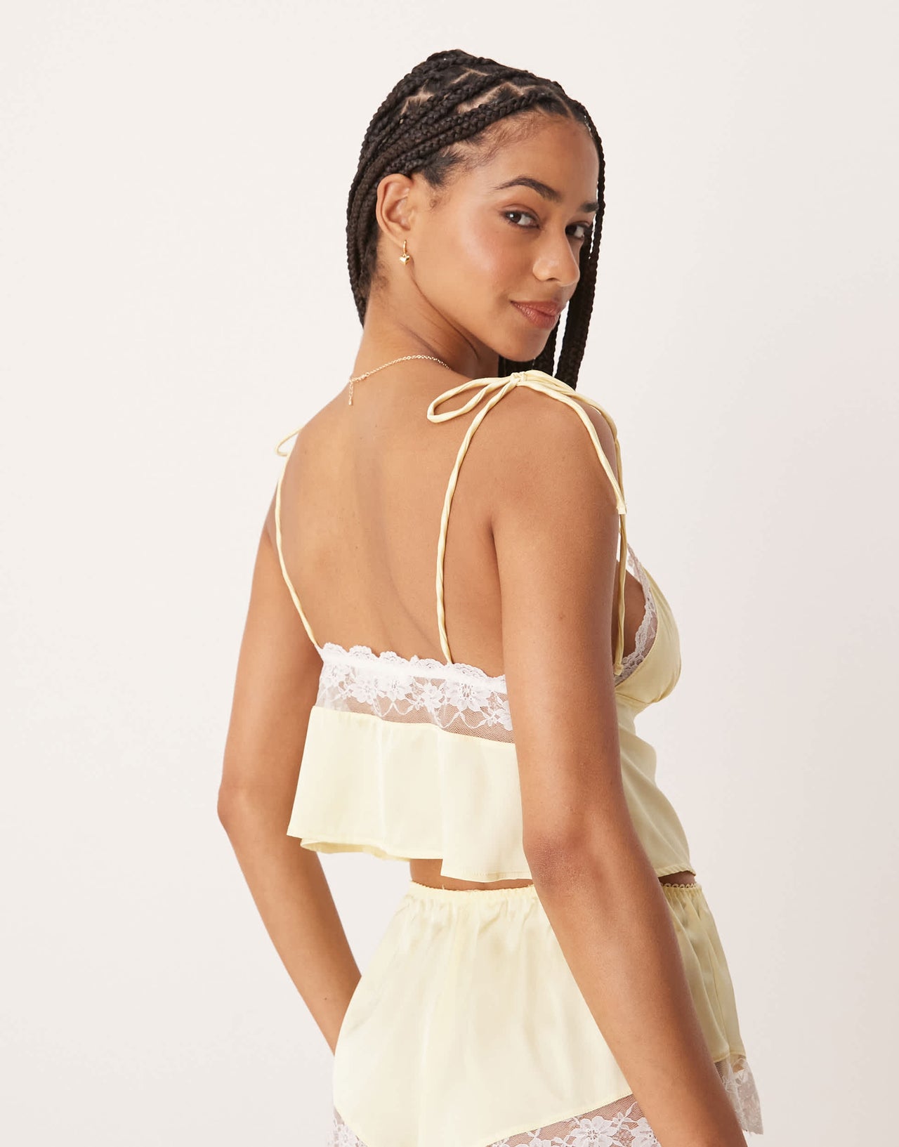 Kat The Label Arabella satin camisole in limoncello