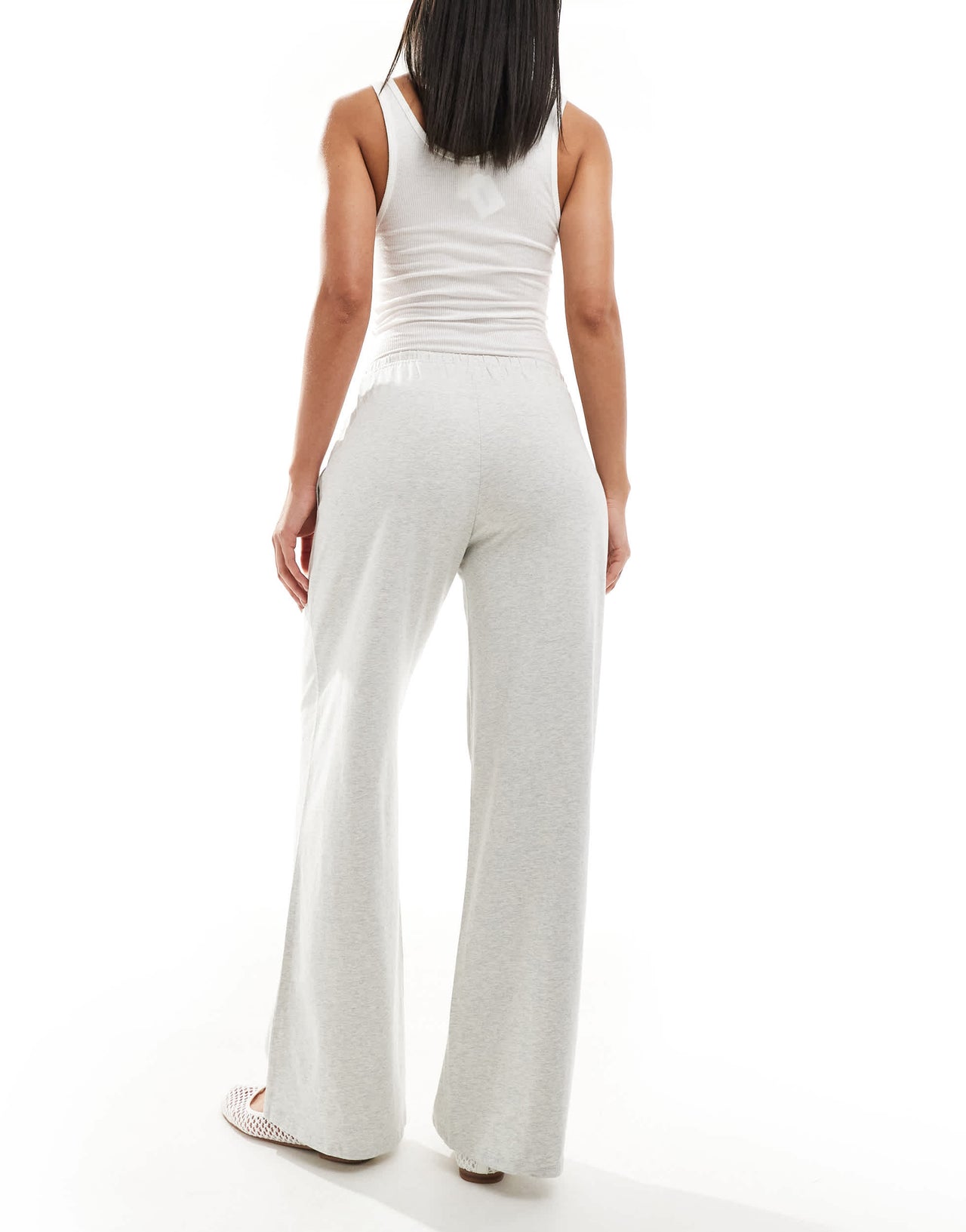 Hollister low rise knit baggy casual trousers in grey