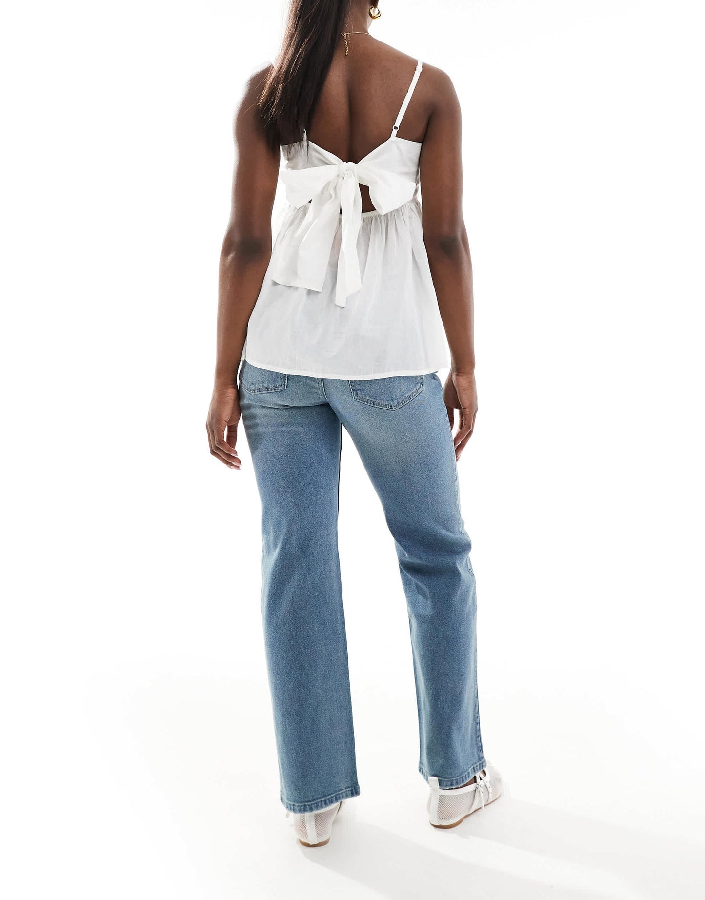 Hollister low rise relaxed straight jeans in medium wash