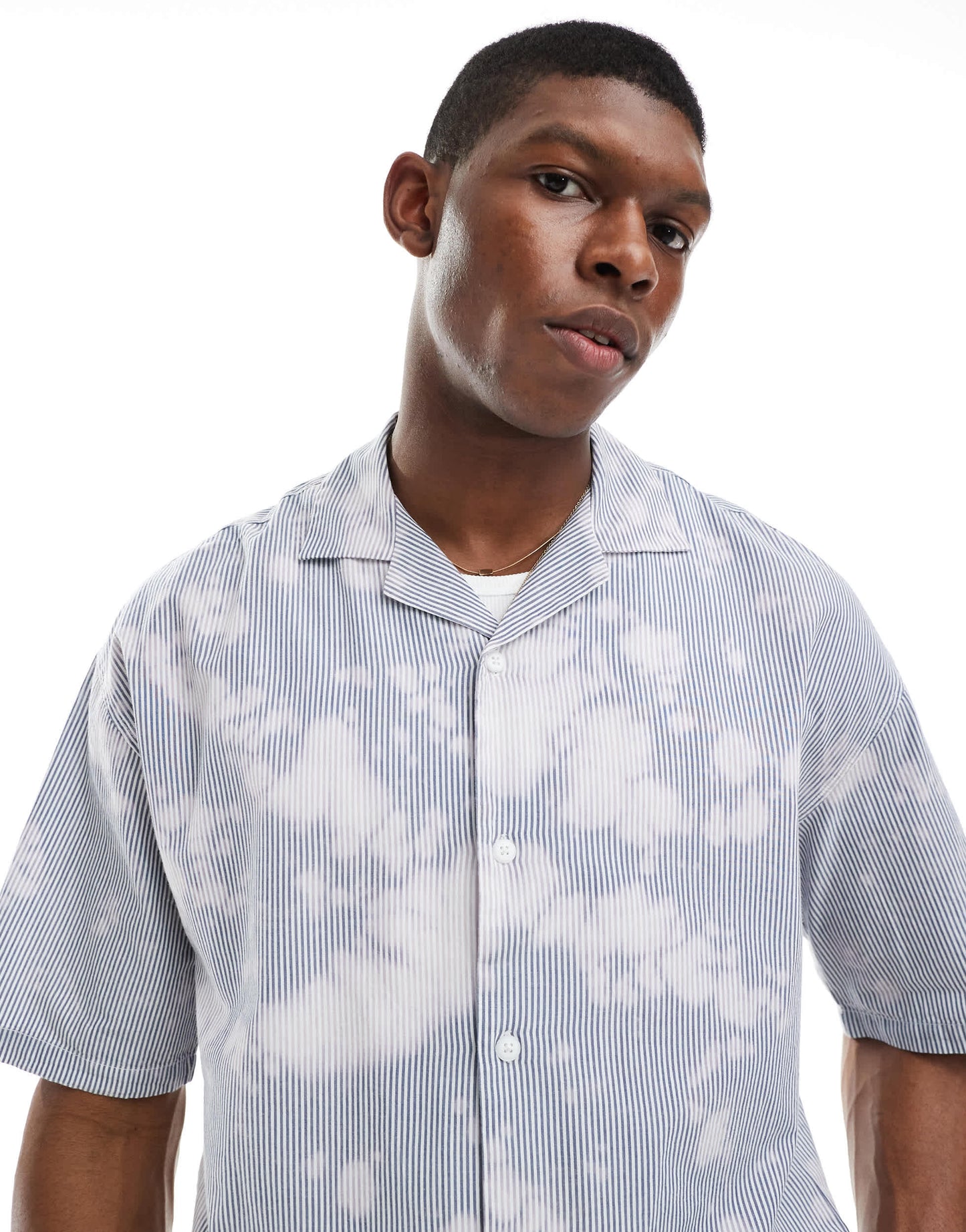 Pull&Bear natural tie dye shirt in ecru