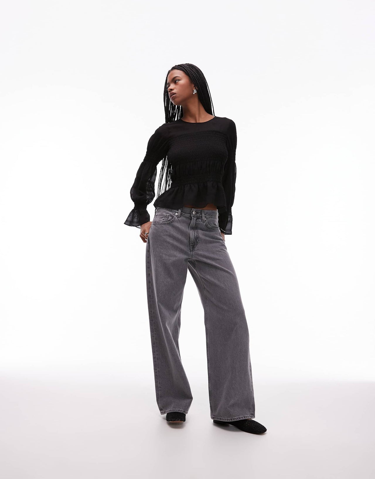 Allsaints pamela top in black